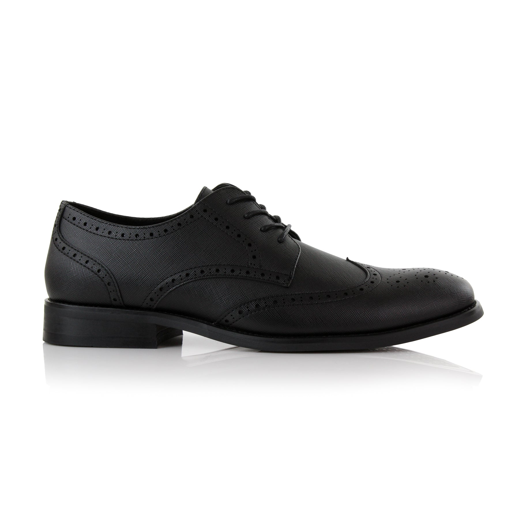 Embossed Wingtip Derby Shoes | Albertson by Ferro Aldo | Conal Footwear | Outer Side Angle View