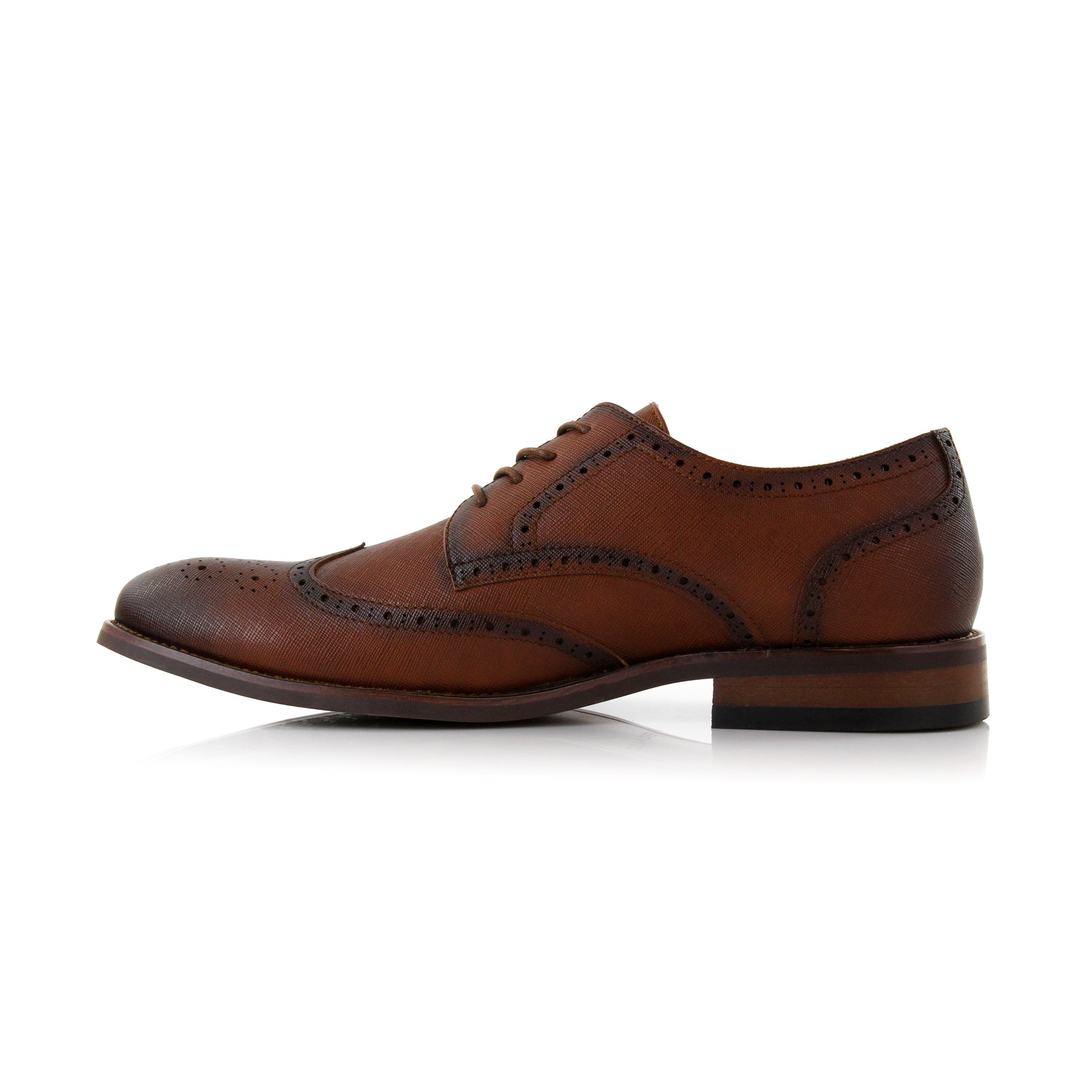 Embossed Wingtip Derby Shoes | Albertson by Ferro Aldo | Conal Footwear | Inner Side Angle View