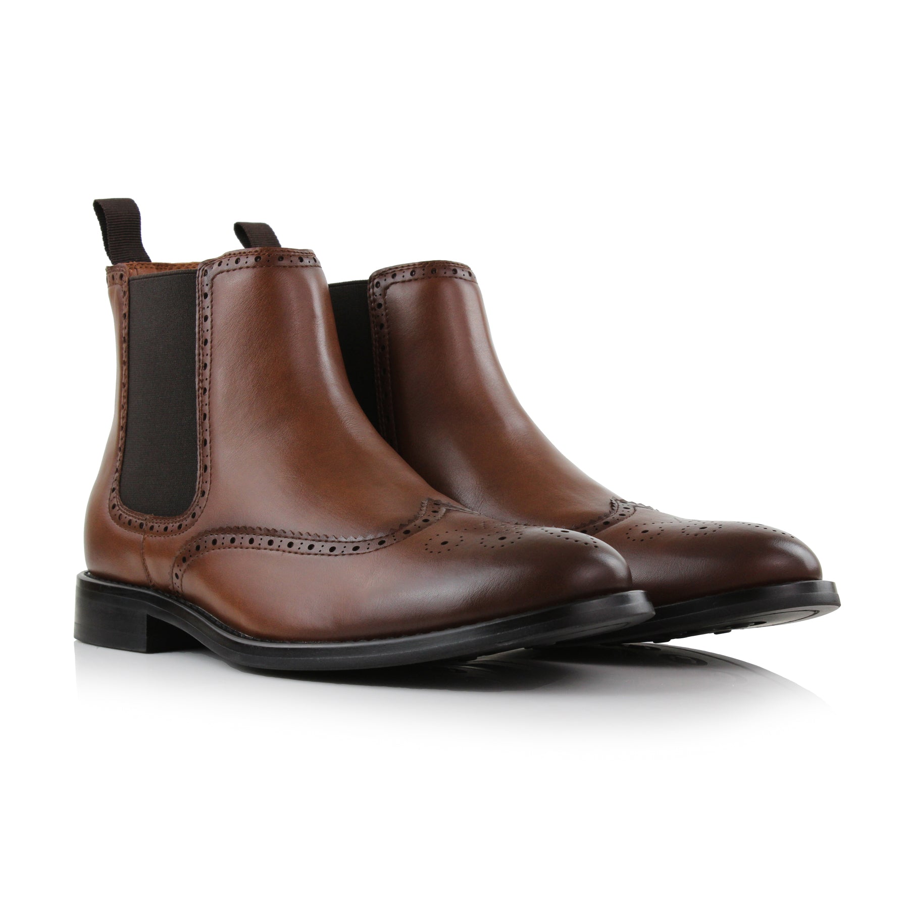 Brogue Wingtip Chelsea Boots | Alonzo by Ferro Aldo | Conal Footwear | Paired Angle View