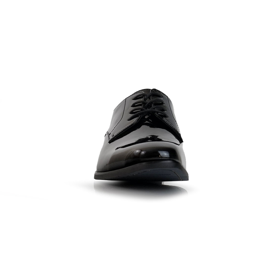 Patent Leather Derby Shoes | Alvin by Ferro Aldo | Conal Footwear | Front Angle View