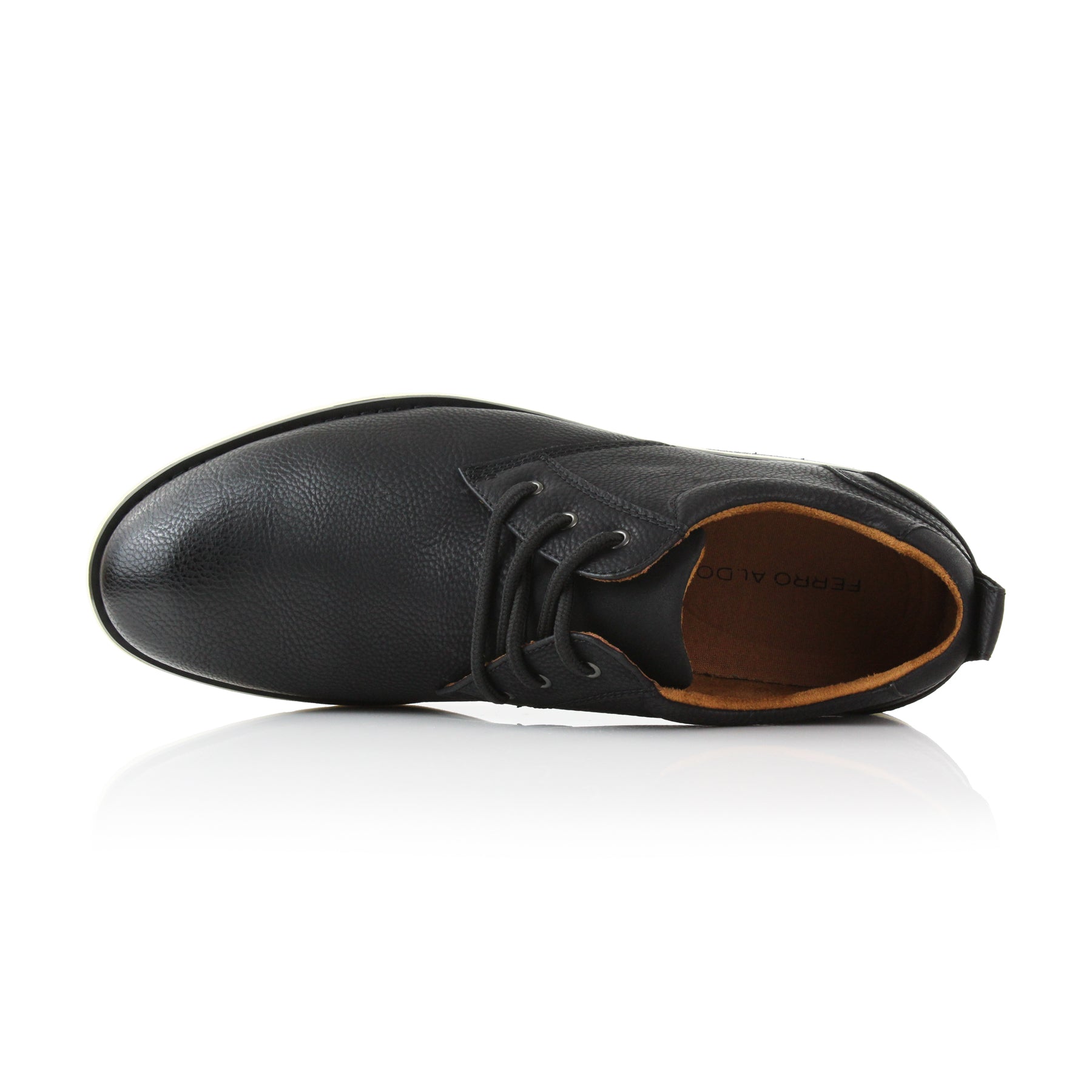 Grained Leather Sneakers | Ayden by Ferro Aldo | Conal Footwear | Top-Down Angle View