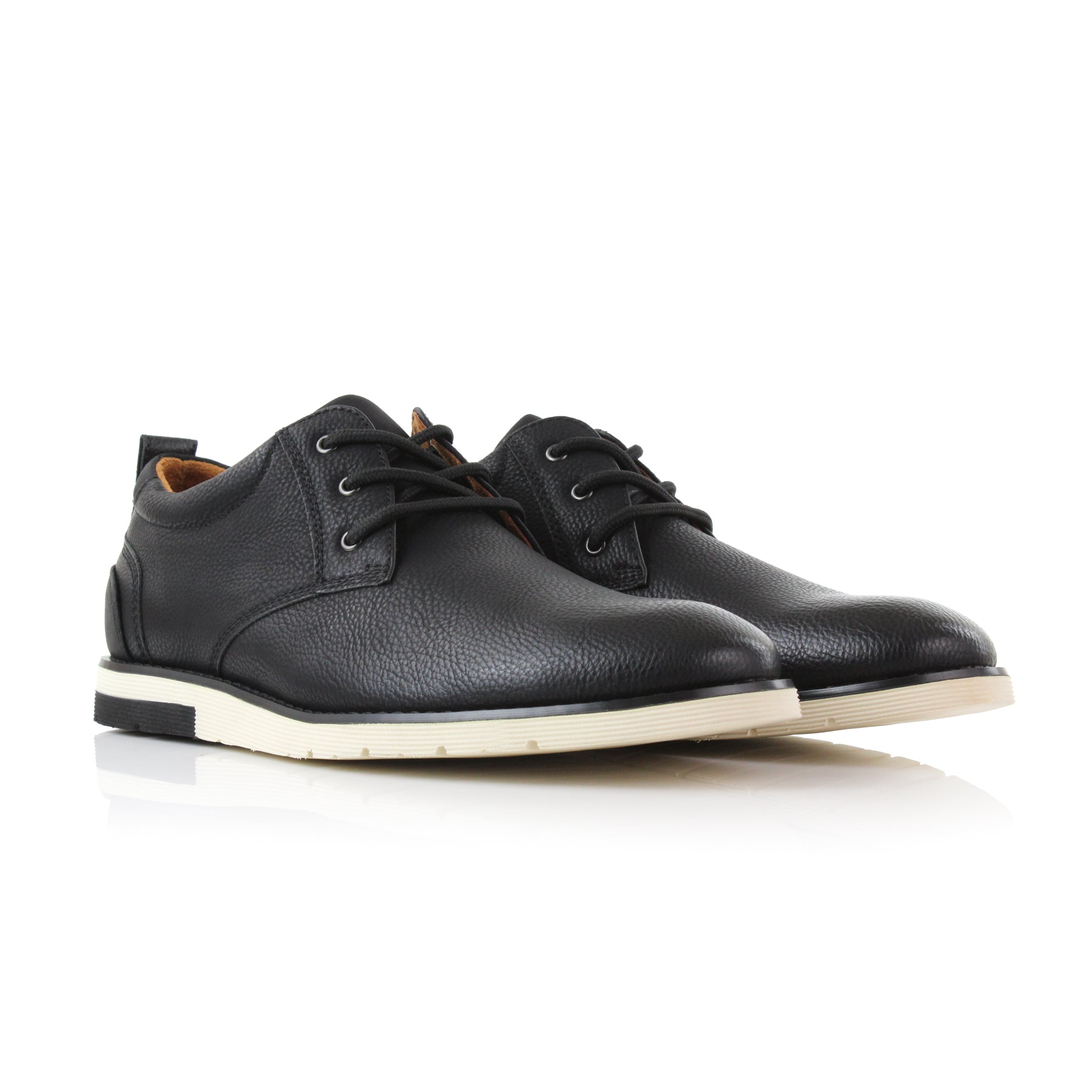 Grained Leather Sneakers | Ayden by Ferro Aldo | Conal Footwear | Paired Angle View