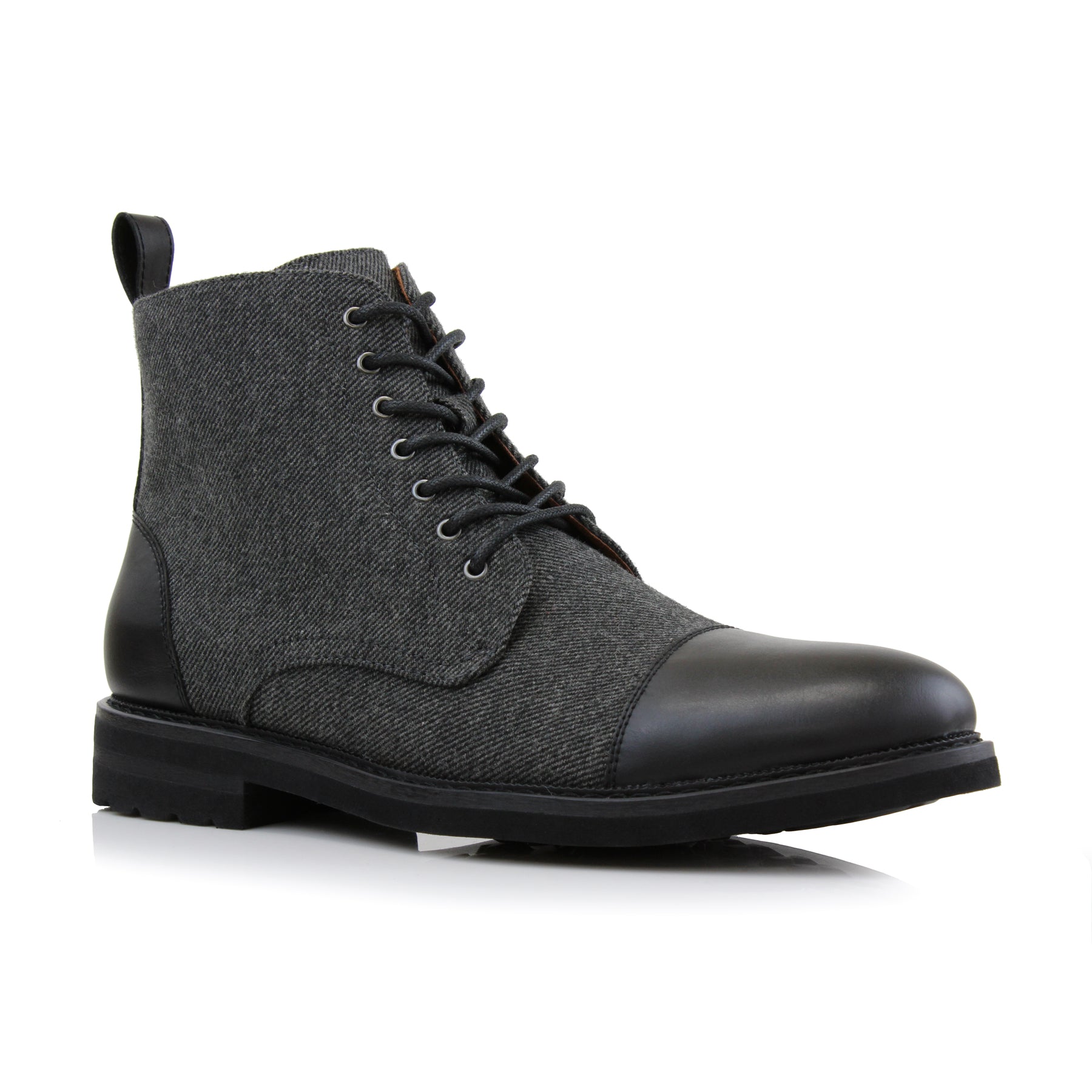 Duo-textured Woolen Derby Boots | Brooke by Polar Fox | Conal Footwear | Main Angle View