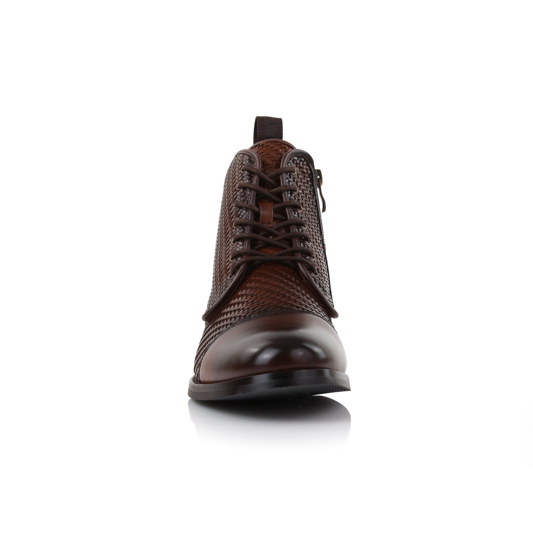 Woven High-Top Derby Boots | Brooke by Polar Fox | Conal Footwear | Front Angle View