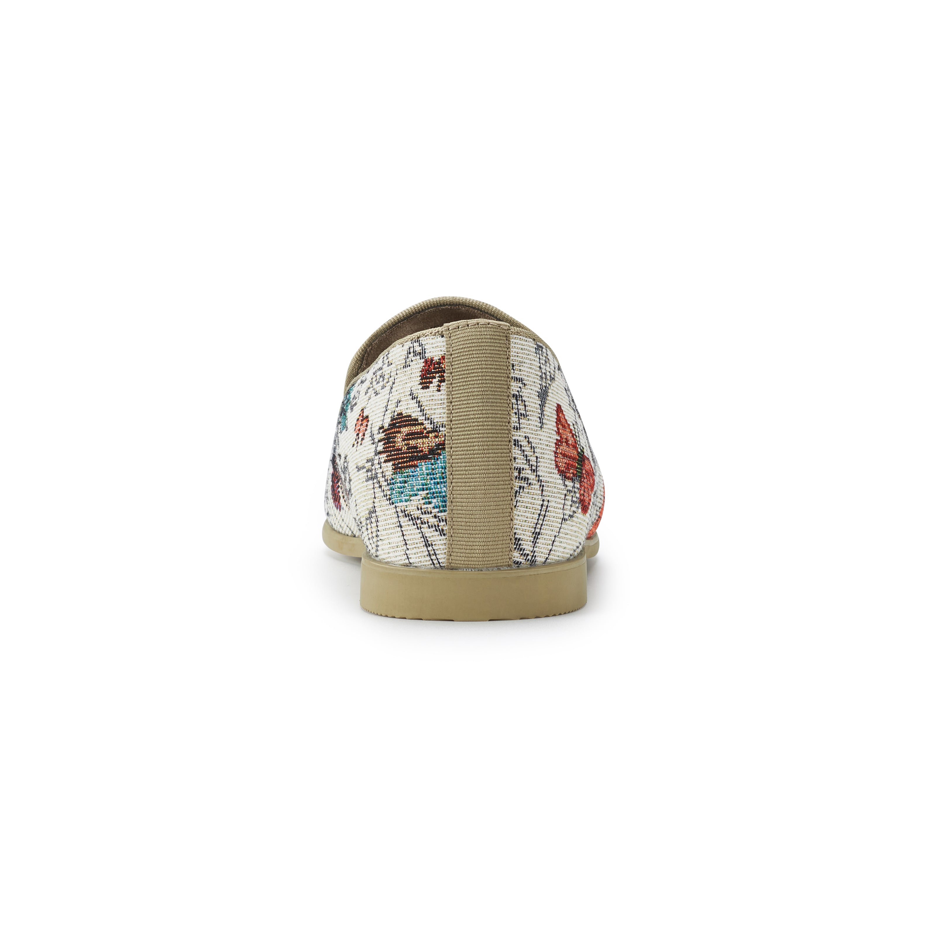 Men's Floral Canvas Wholecut Loafers | Cairo by Ferro Aldo | Conal Footwear | Back Angle View