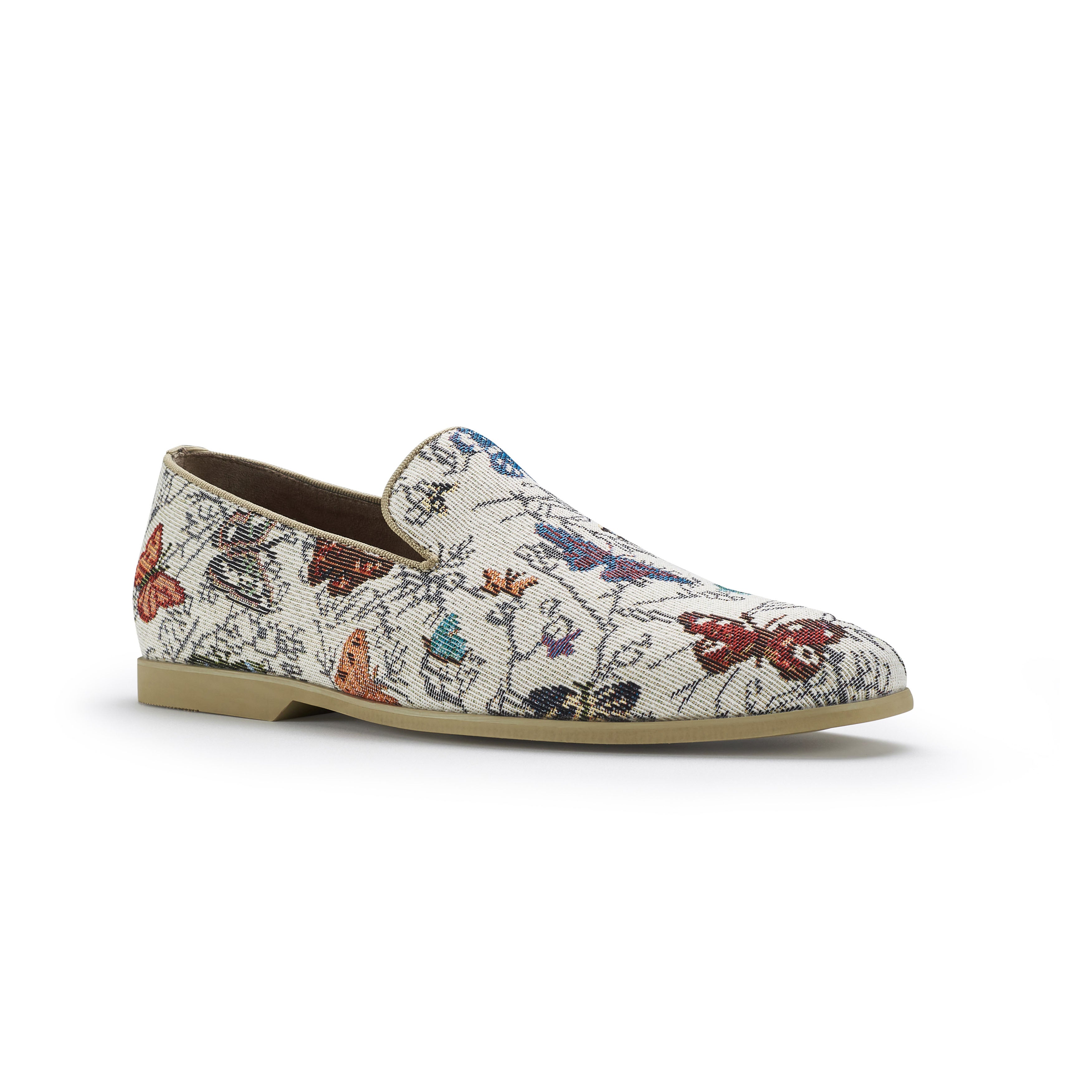 Men's Floral Canvas Wholecut Loafers | Cairo by Ferro Aldo | Conal Footwear | Main Angle View