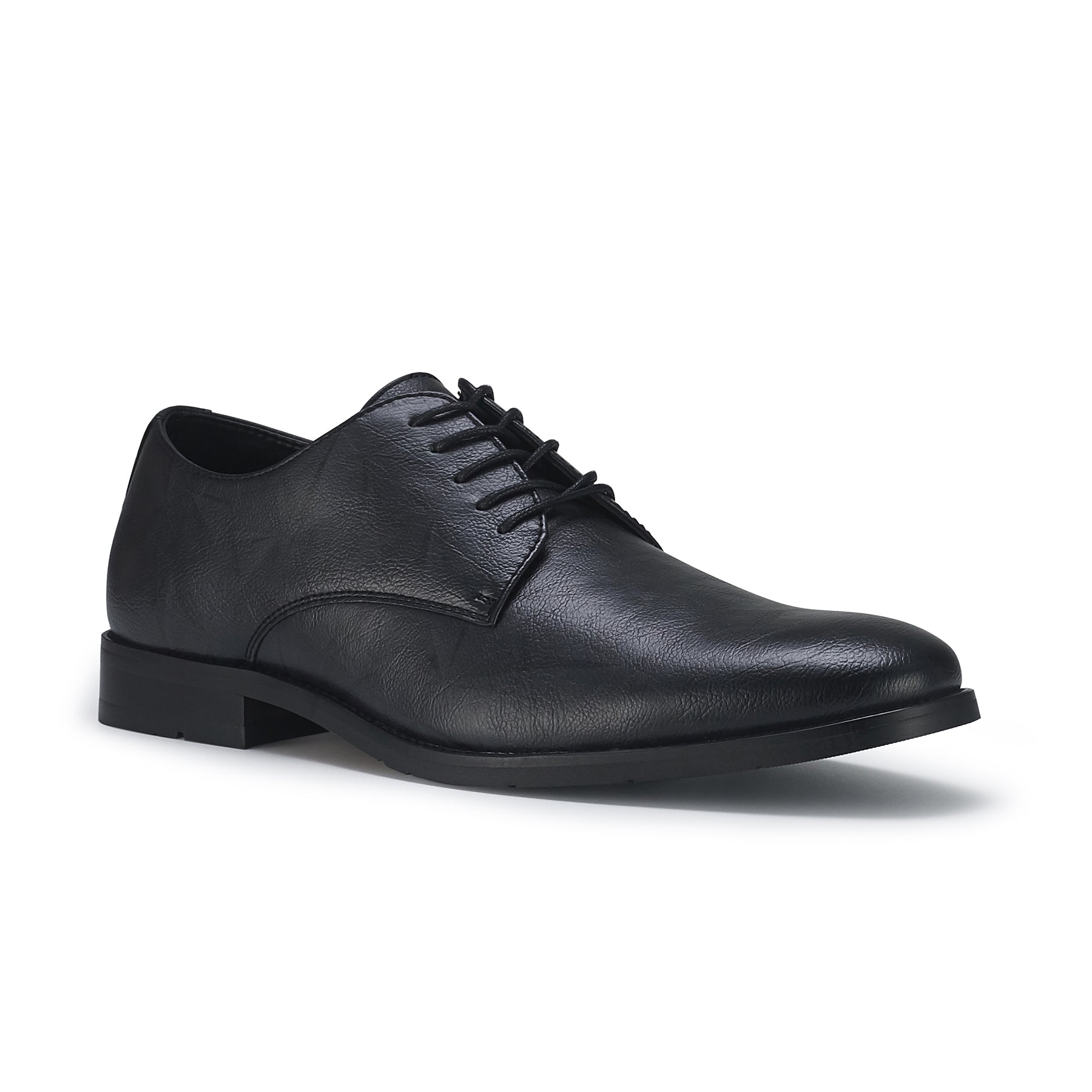 Ferro Aldo Mens Caleb MFA19712 Fashion Derby Dress Shoes with Geometric Pattern, in Black, Size 8