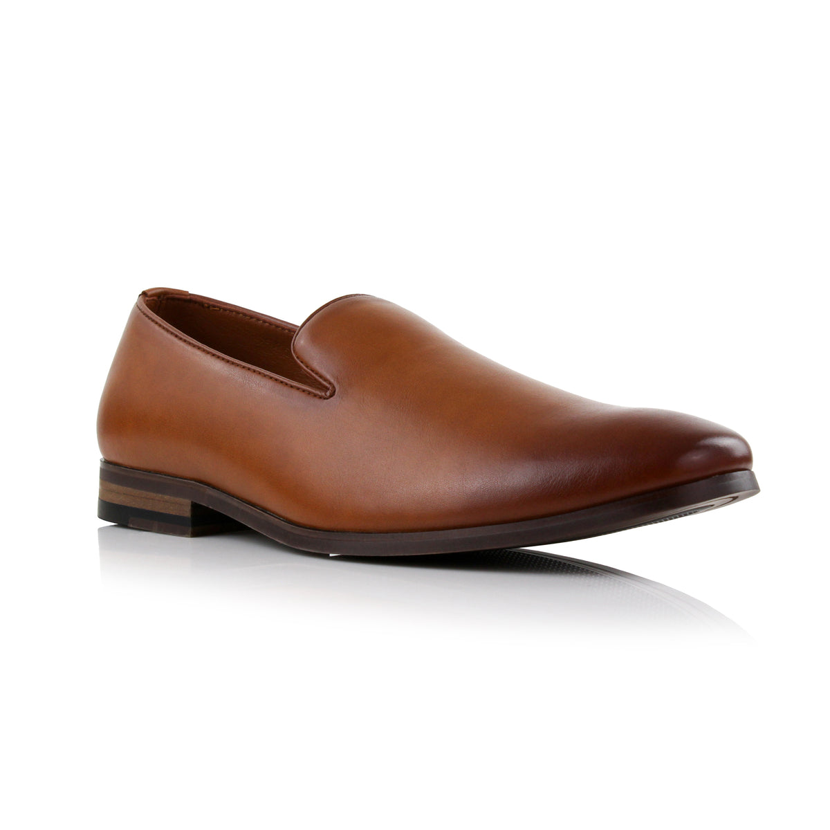 Burnished Wholecut Loafers | Clyde in Cognac | Ferro Aldo display picture 3