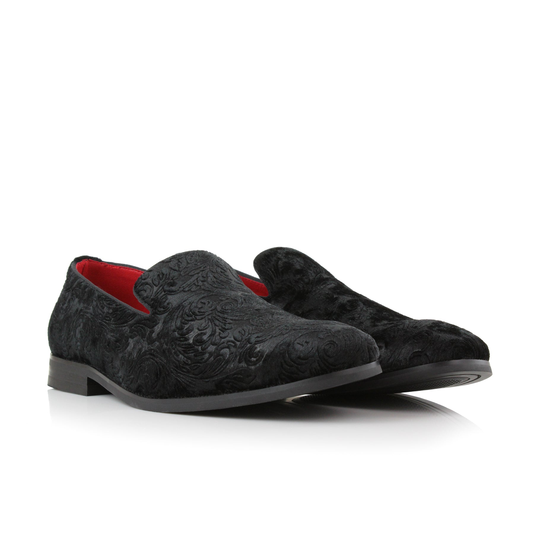 Embossed Wholecut Loafers | Clyde by Ferro Aldo | Conal Footwear | Paired Angle View