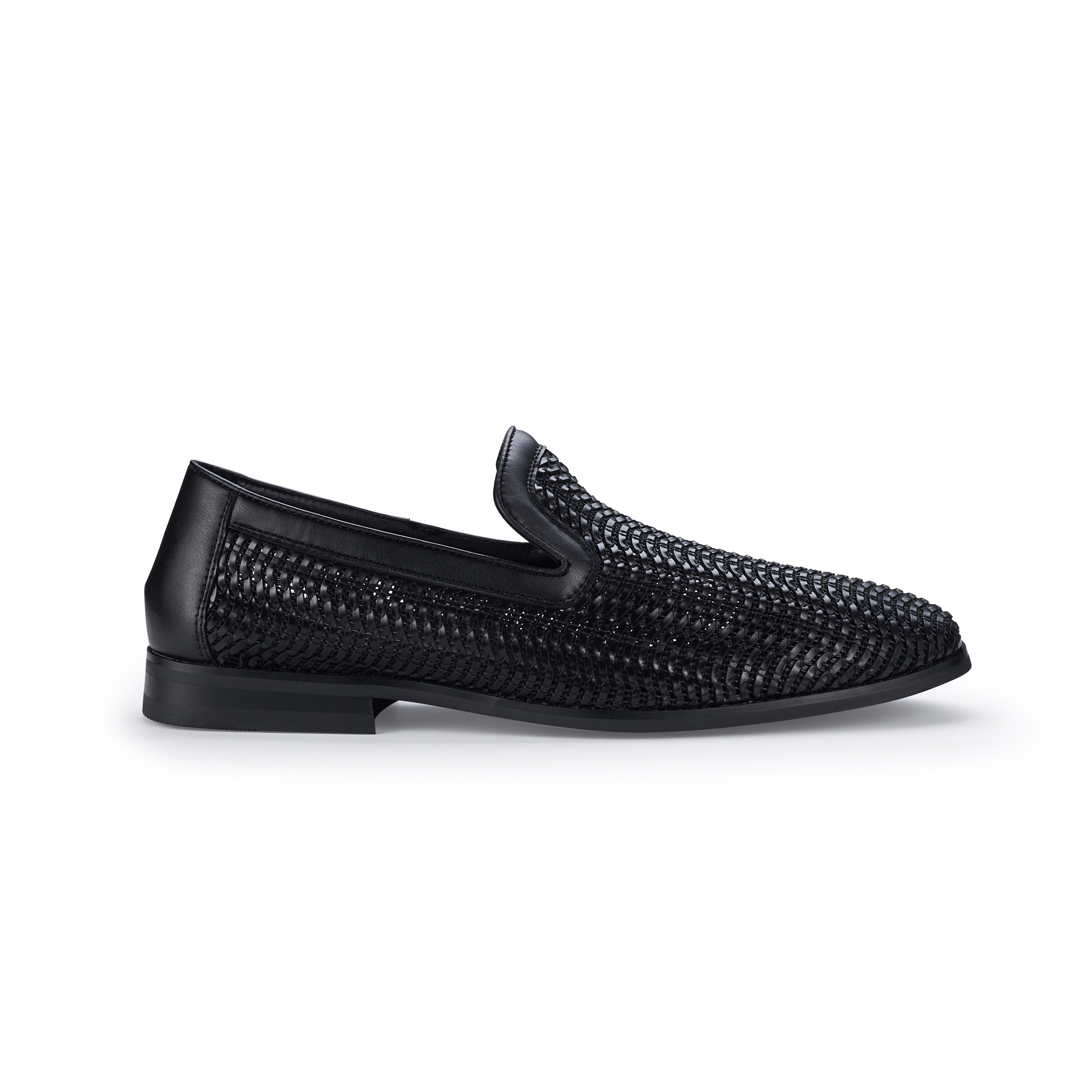 Men's Minimalist Woven Loafers | Cullen by Ferro Aldo | Conal Footwear | Outer Side Angle View