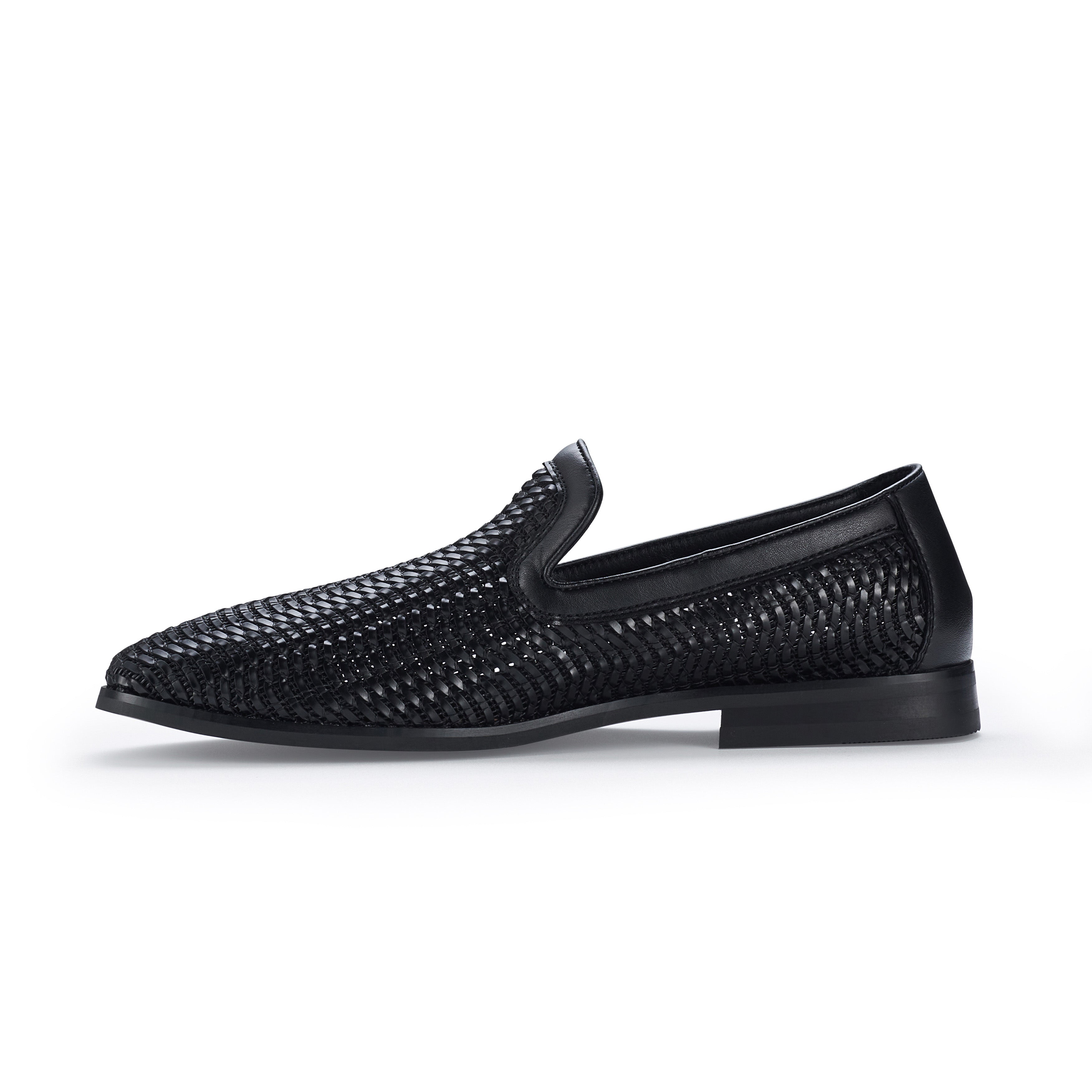 Men's Minimalist Woven Loafers | Cullen by Ferro Aldo | Conal Footwear | Inner Side Angle View