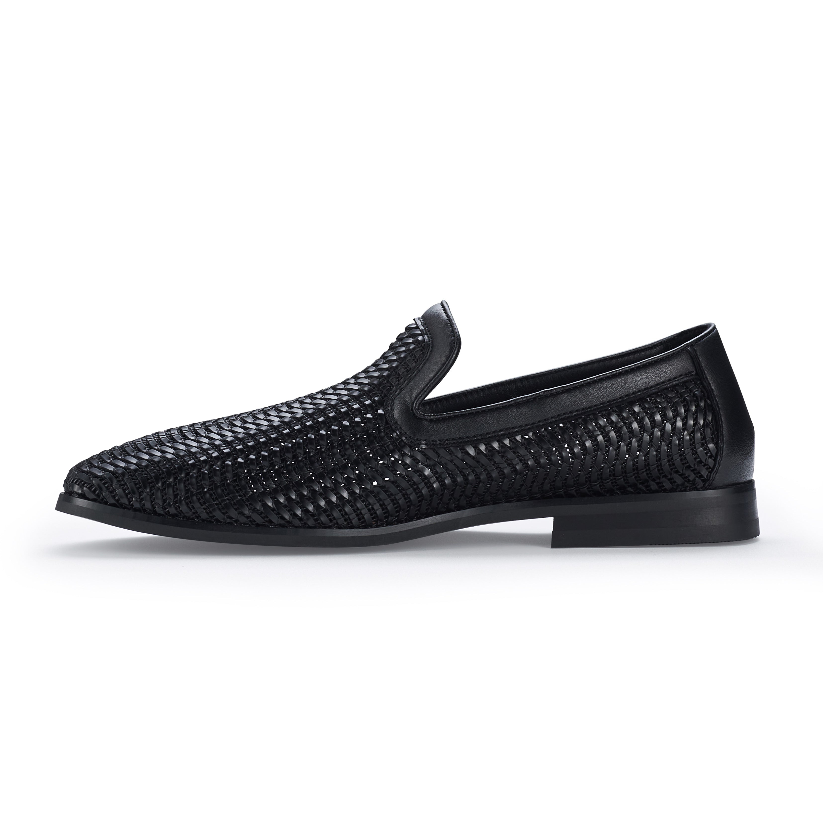 Men's Minimalist Woven Loafers | Cullen by Ferro Aldo | Conal Footwear | Inner Side Angle View