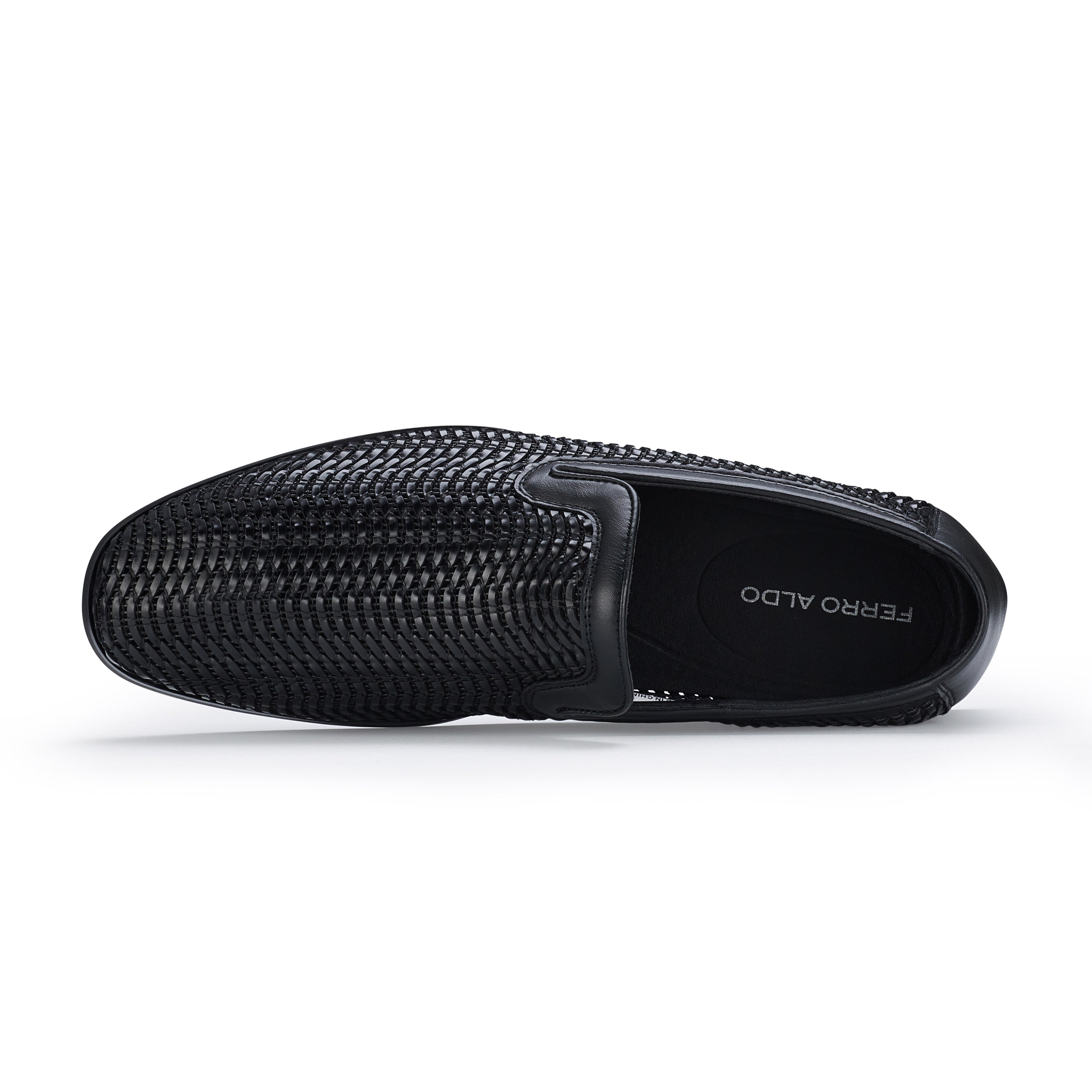 Men's Minimalist Woven Loafers | Cullen by Ferro Aldo | Conal Footwear | Top-Down Angle View