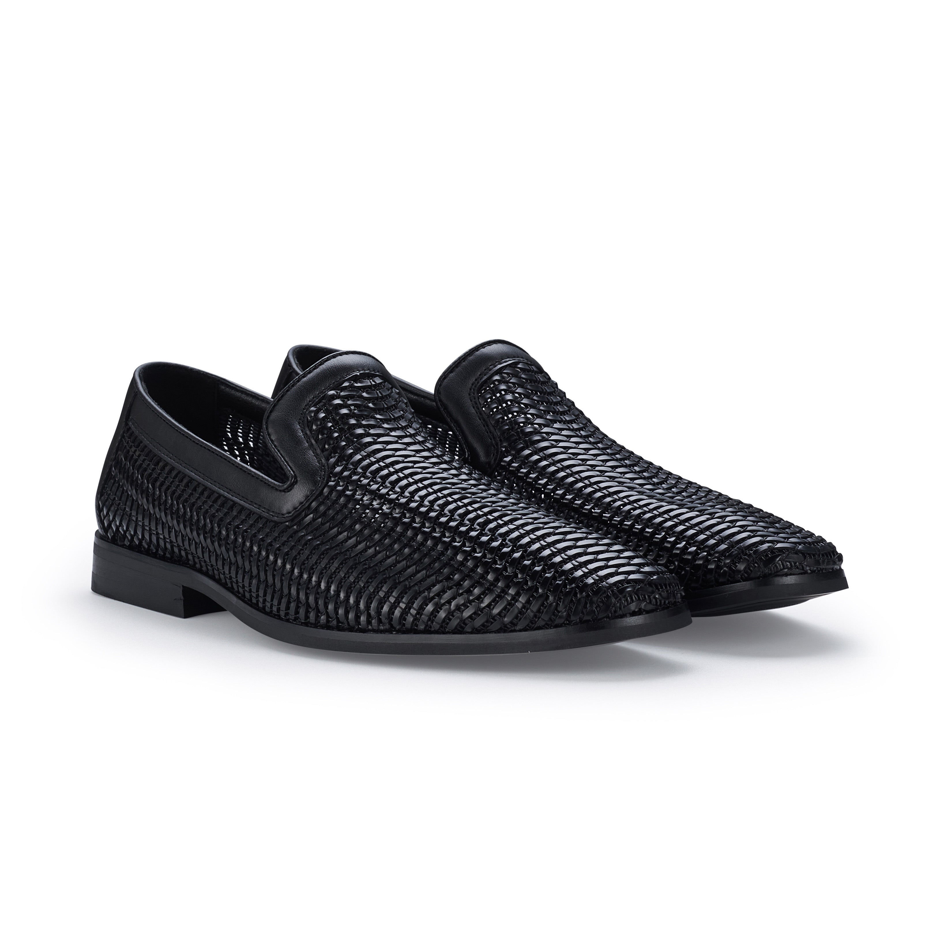 Men's Minimalist Woven Loafers | Cullen by Ferro Aldo | Conal Footwear | Paired Angle View
