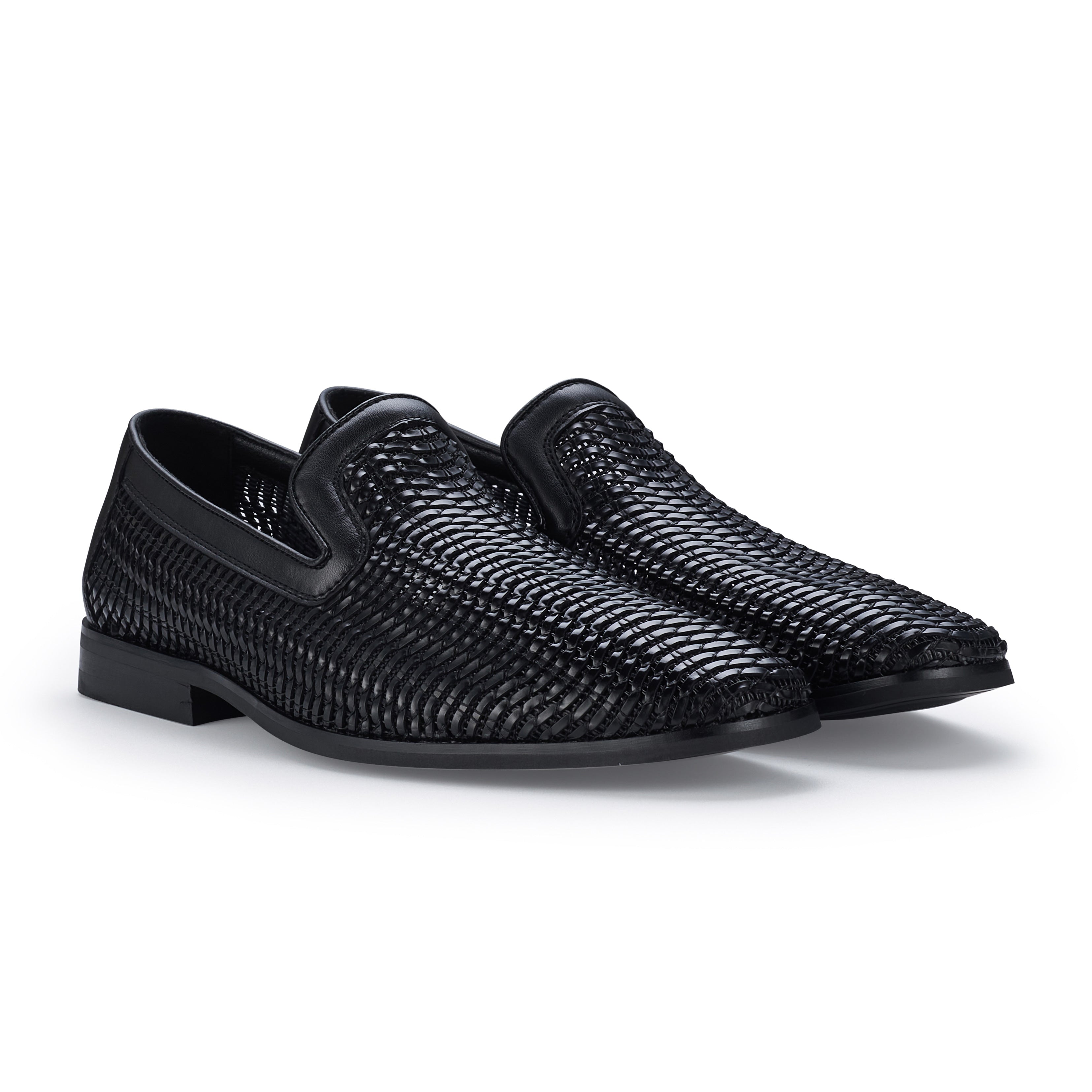 Men's Minimalist Woven Loafers | Cullen by Ferro Aldo | Conal Footwear | Paired Angle View