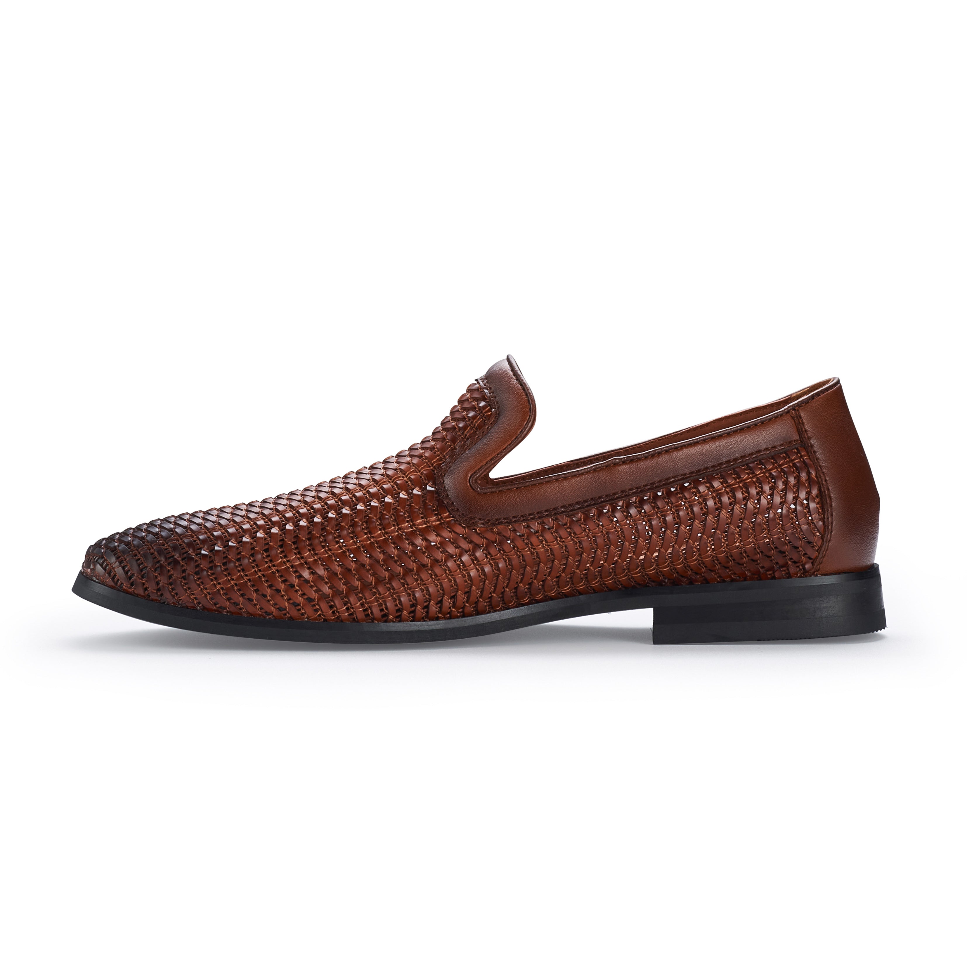 Men's Minimalist Woven Loafers | Cullen by Ferro Aldo | Conal Footwear | Inner Side Angle View