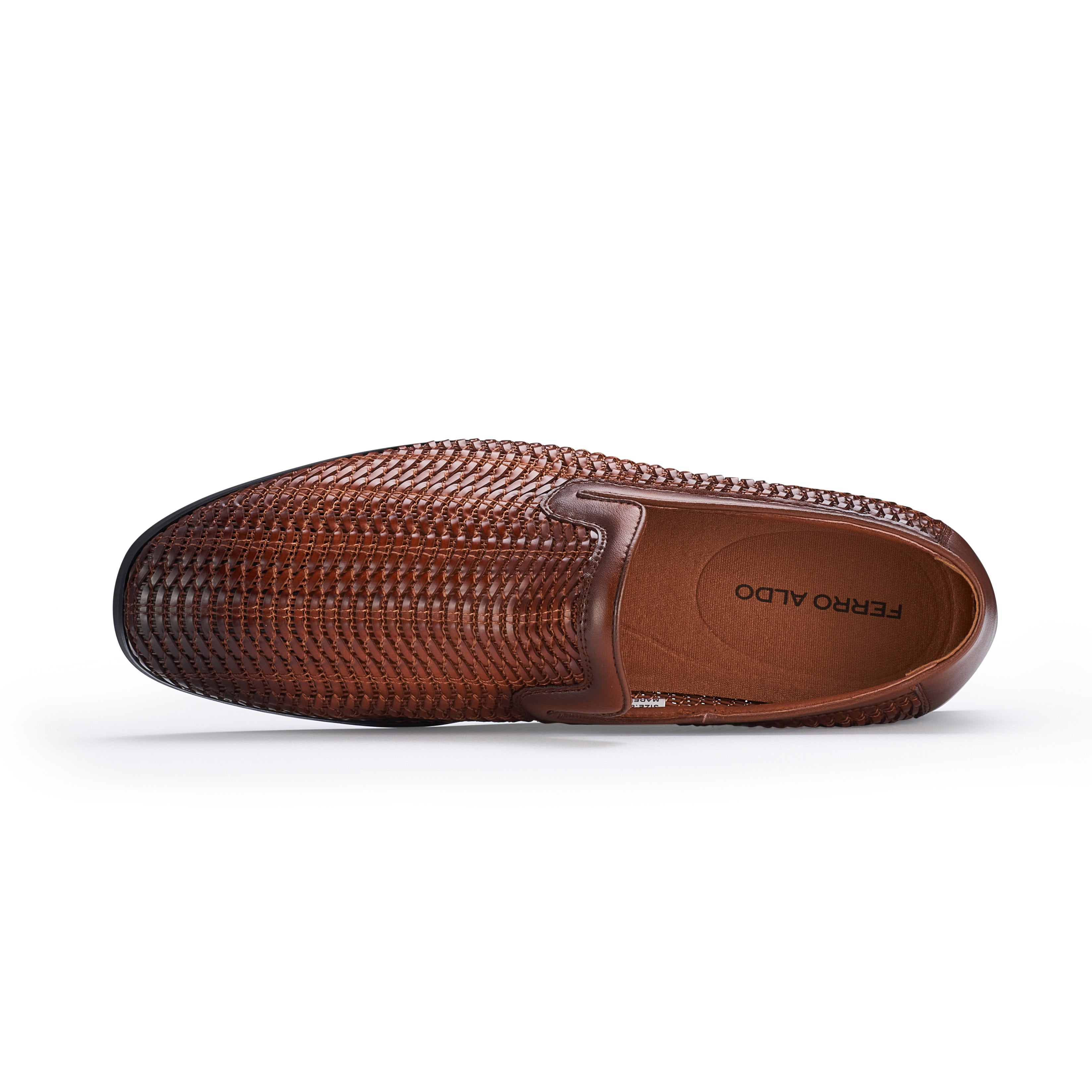 Men's Minimalist Woven Loafers | Cullen by Ferro Aldo | Conal Footwear | Top-Down Angle View