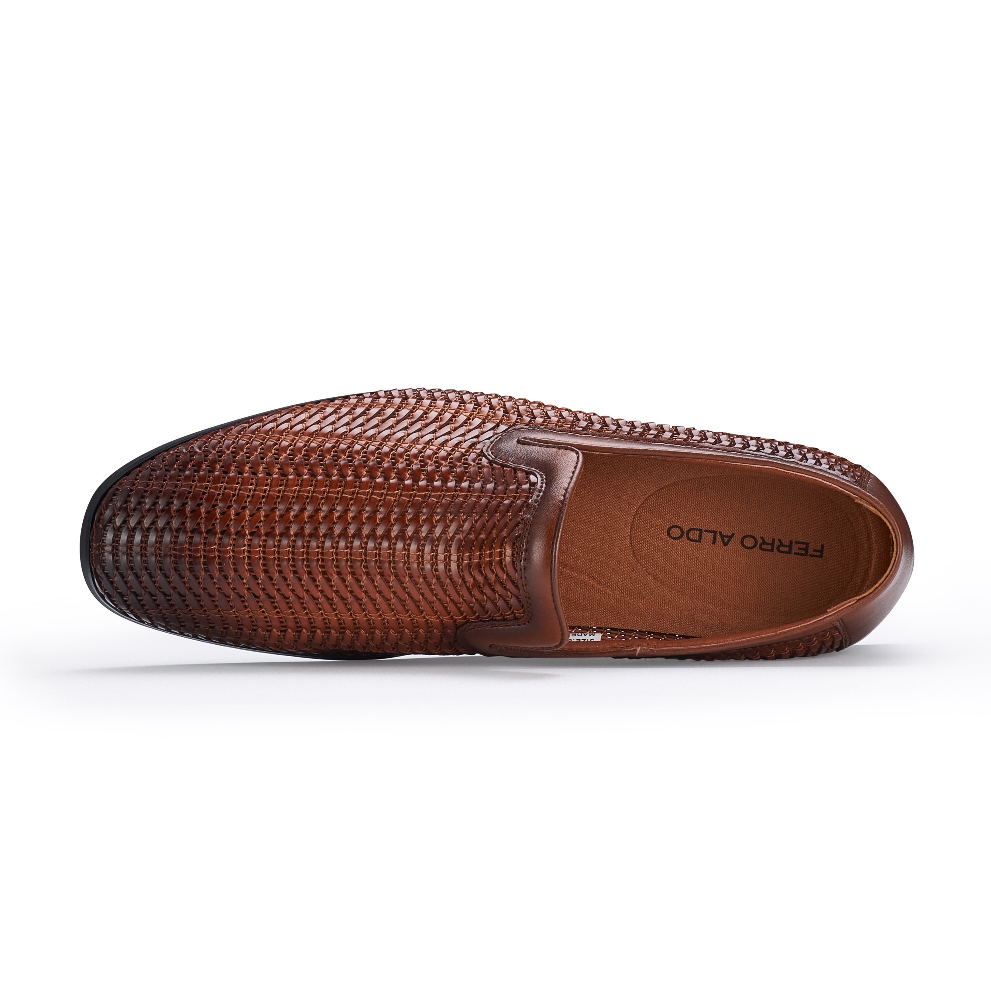 Men's Minimalist Woven Loafers | Cullen by Ferro Aldo | Conal Footwear | Top-Down Angle View
