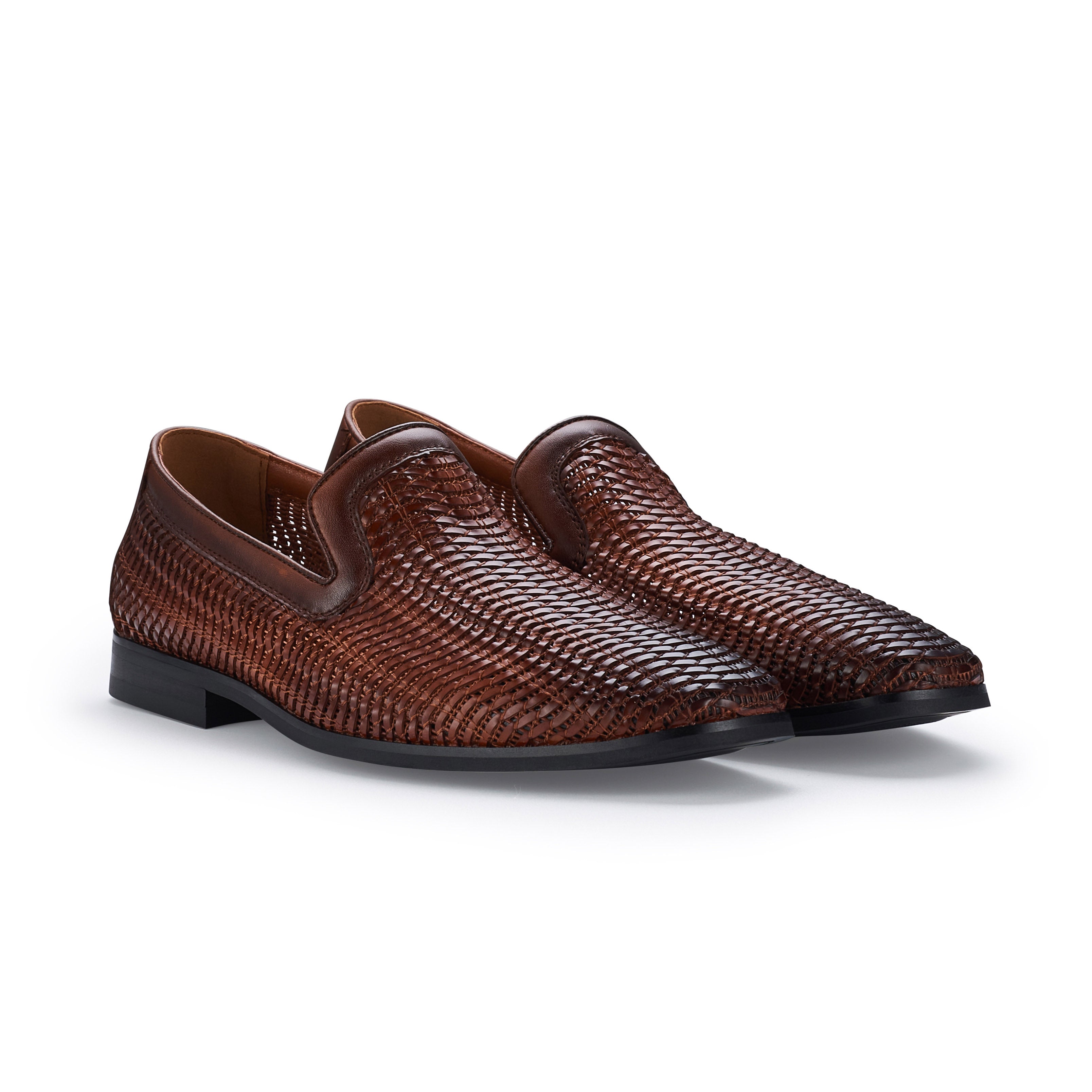 Men's Minimalist Woven Loafers | Cullen by Ferro Aldo | Conal Footwear | Paired Angle View