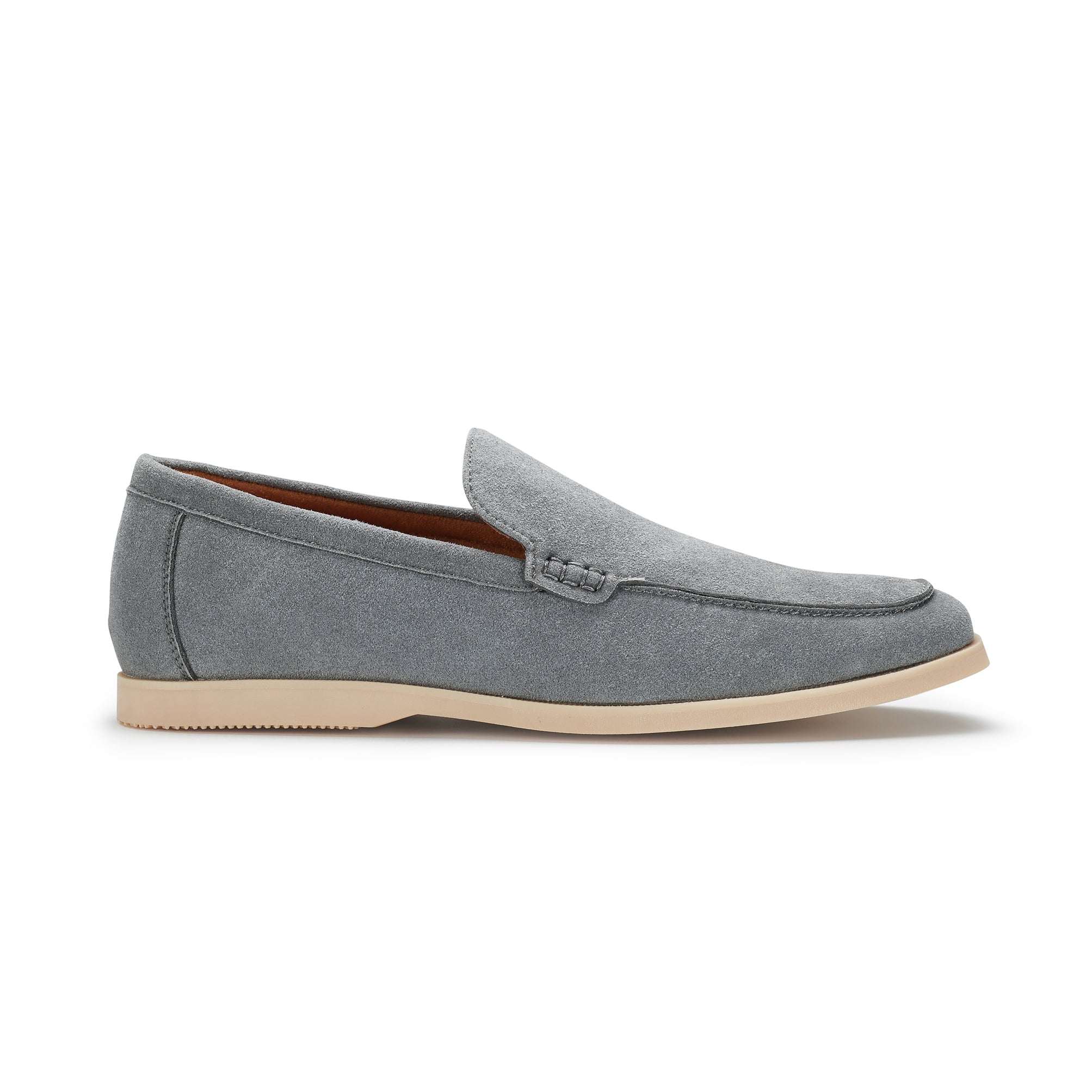 Men's Suede Moc-Toe Loafers | Daciel by Ferro Aldo | Conal Footwear | Outer Side Angle View
