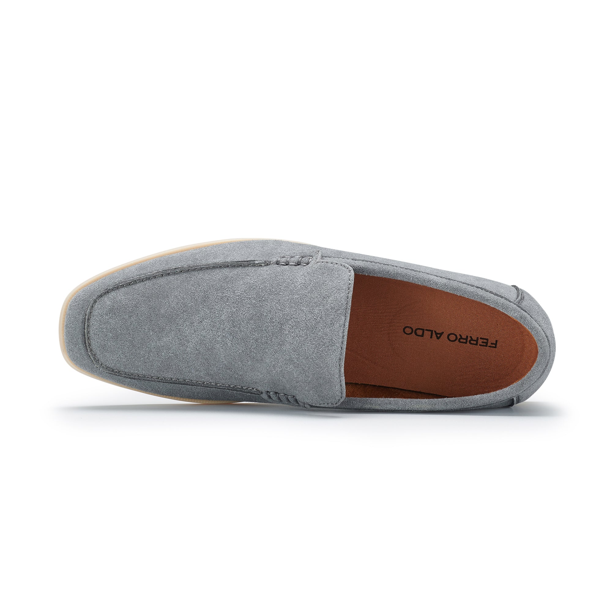 Men's Suede Moc-Toe Loafers | Daciel by Ferro Aldo | Conal Footwear | Top-Down Angle View