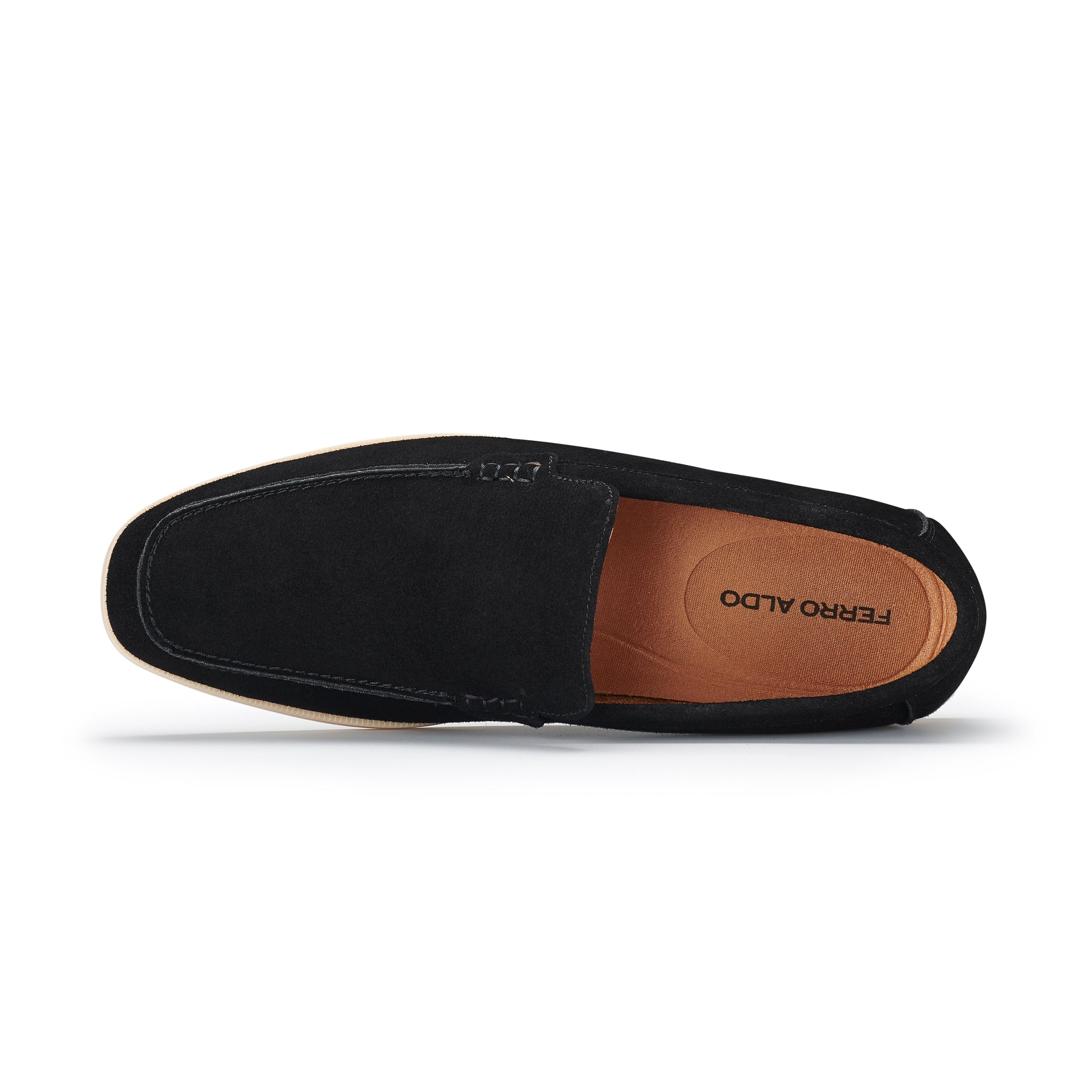 Men's Suede Moc-Toe Loafers | Daciel by Ferro Aldo | Conal Footwear | Top-Down Angle View