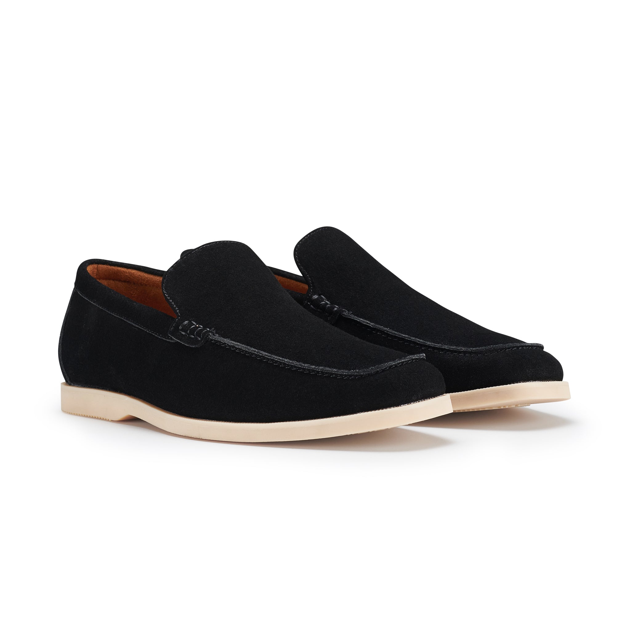 Men's Suede Moc-Toe Loafers | Daciel by Ferro Aldo | Conal Footwear | Paired Angle View
