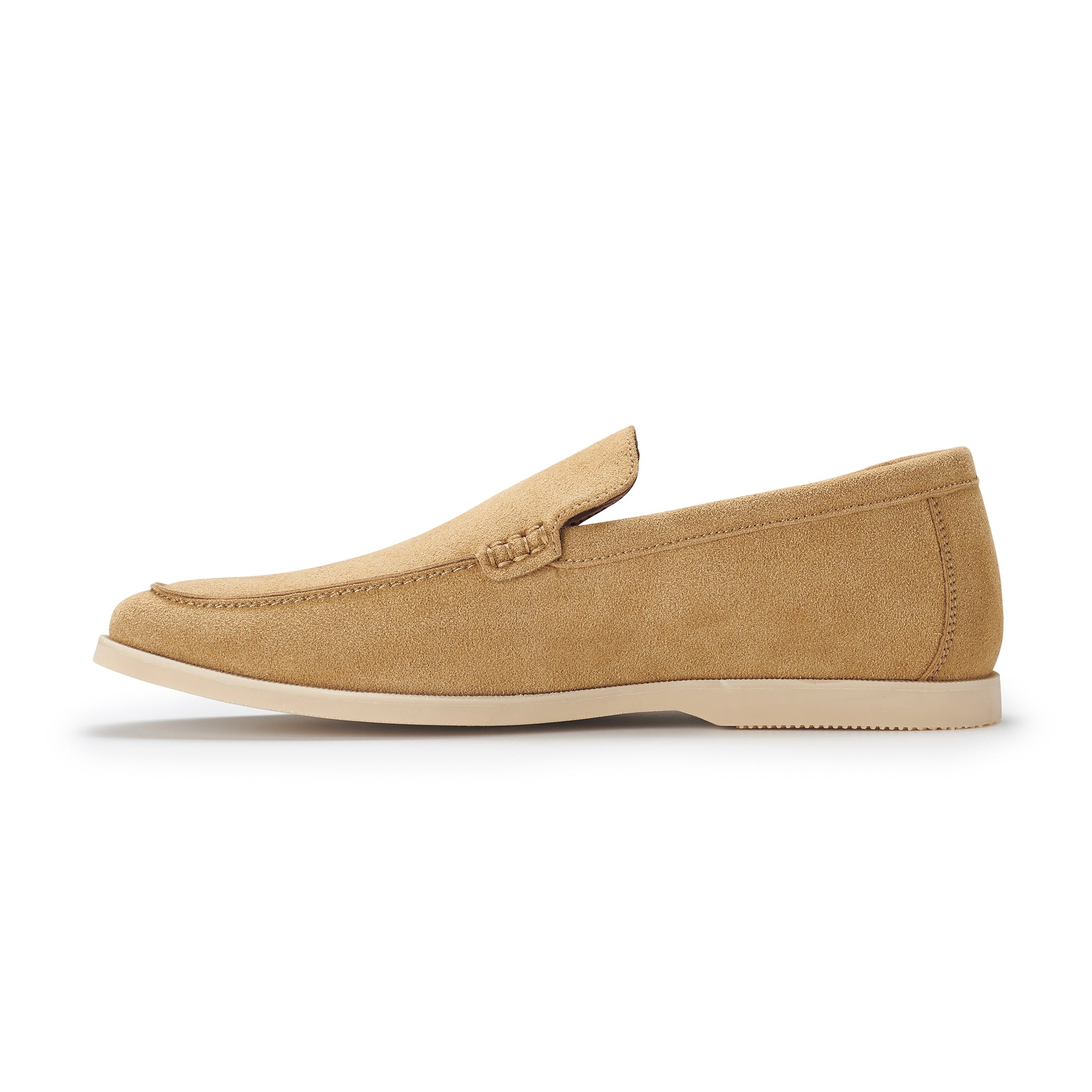 Men's Suede Moc-Toe Loafers | Daciel by Ferro Aldo | Conal Footwear | Inner Side Angle View