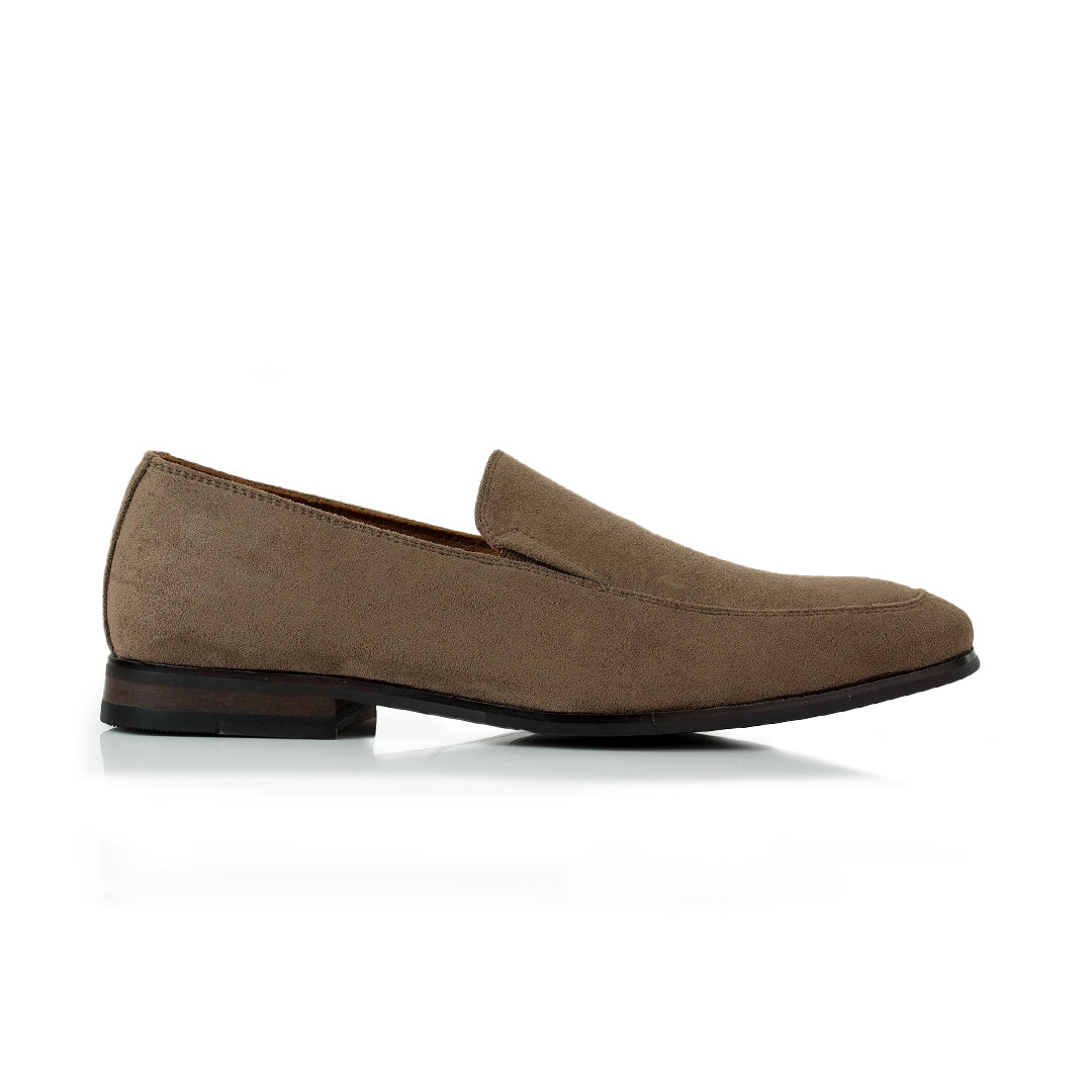 Minimalistic Synthetic Suede Loafers | Dale by Ferro Aldo | Conal Footwear | Outer Side Angle View