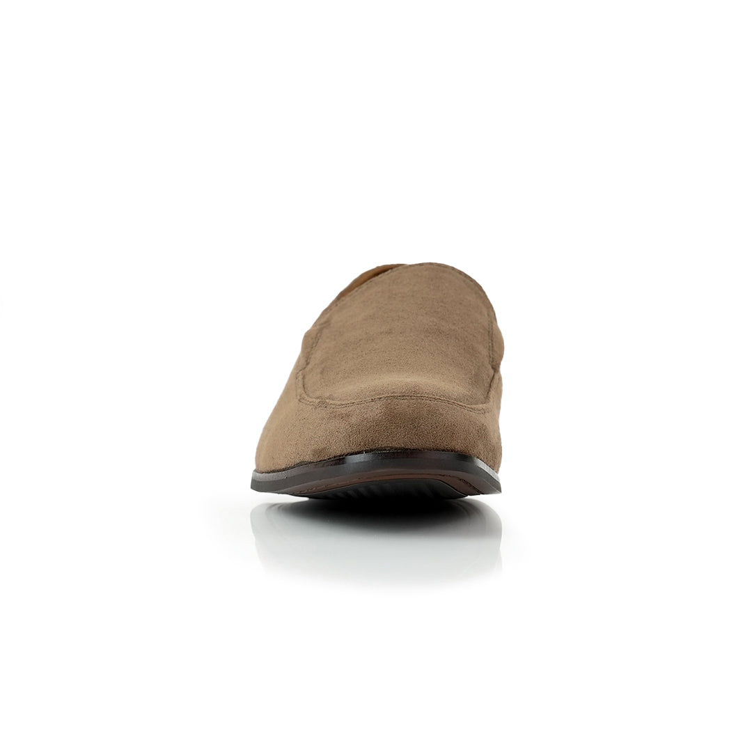 Minimalistic Synthetic Suede Loafers | Dale by Ferro Aldo | Conal Footwear | Front Angle View