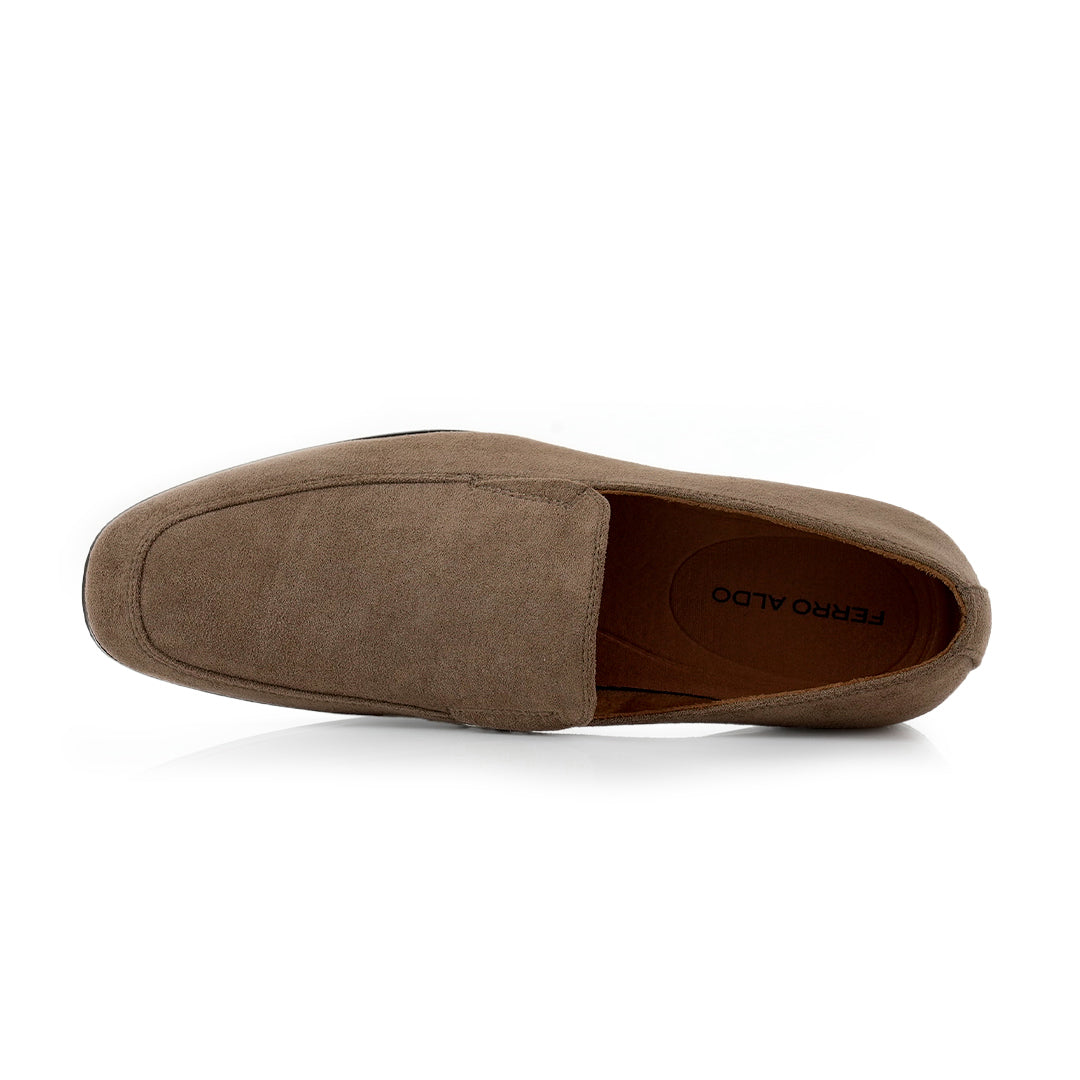 Minimalistic Synthetic Suede Loafers | Dale by Ferro Aldo | Conal Footwear | Top-down Angle View