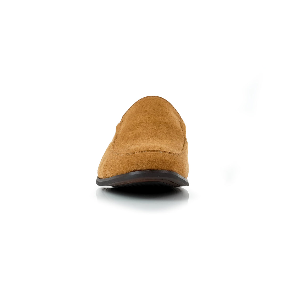 Minimalistic Synthetic Suede Loafers | Dale by Ferro Aldo | Conal Footwear | Front Angle View