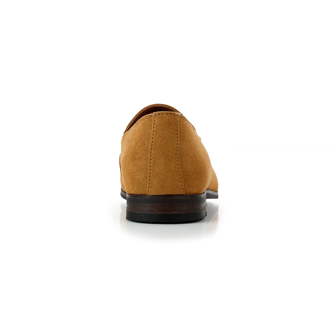 Minimalistic Synthetic Suede Loafers | Dale by Ferro Aldo | Conal Footwear | Back Angle View