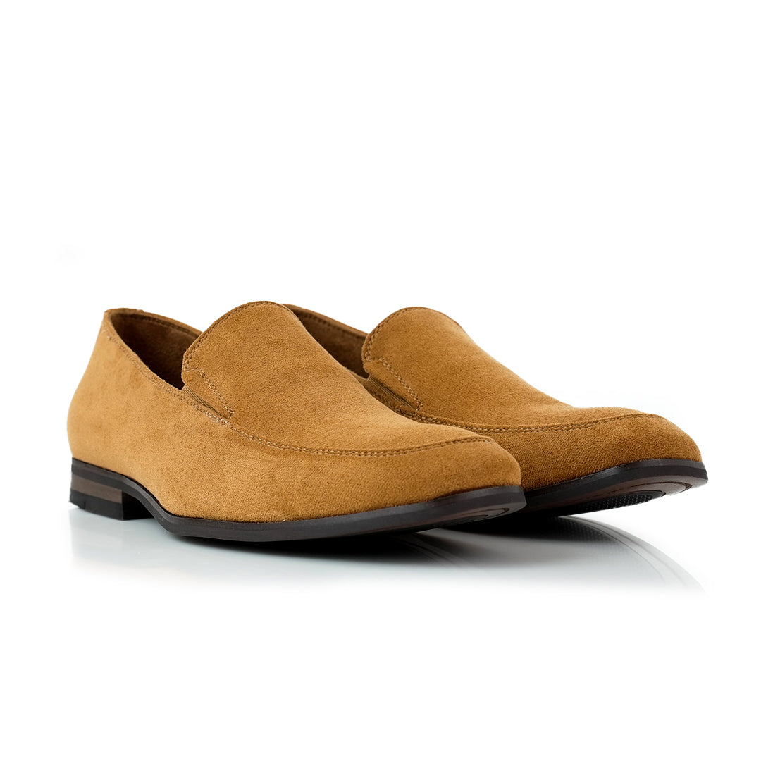 Minimalistic Synthetic Suede Loafers | Dale by Ferro Aldo | Conal Footwear | Paired Angle View