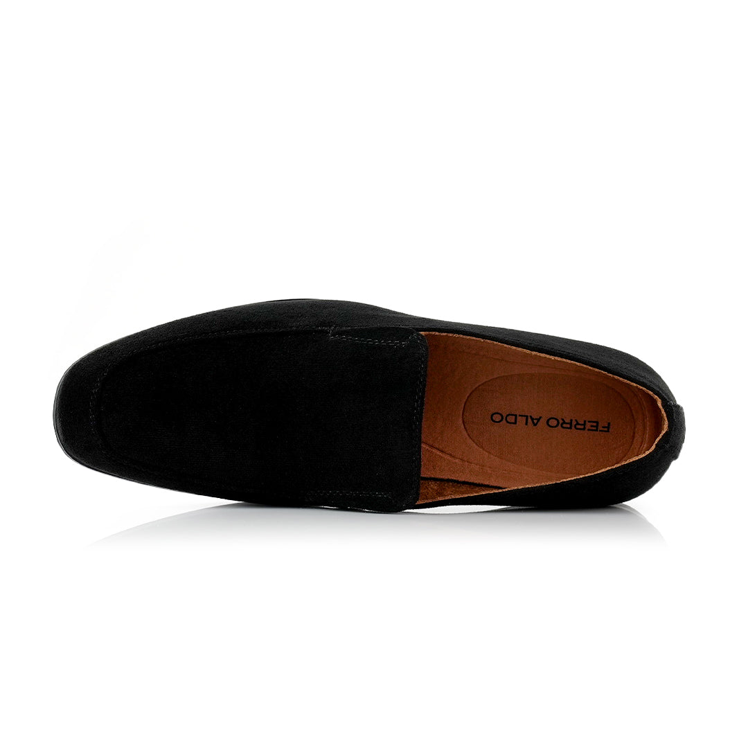 Minimalistic Synthetic Suede Loafers | Dale by Ferro Aldo | Conal Footwear | Top-Down Angle View
