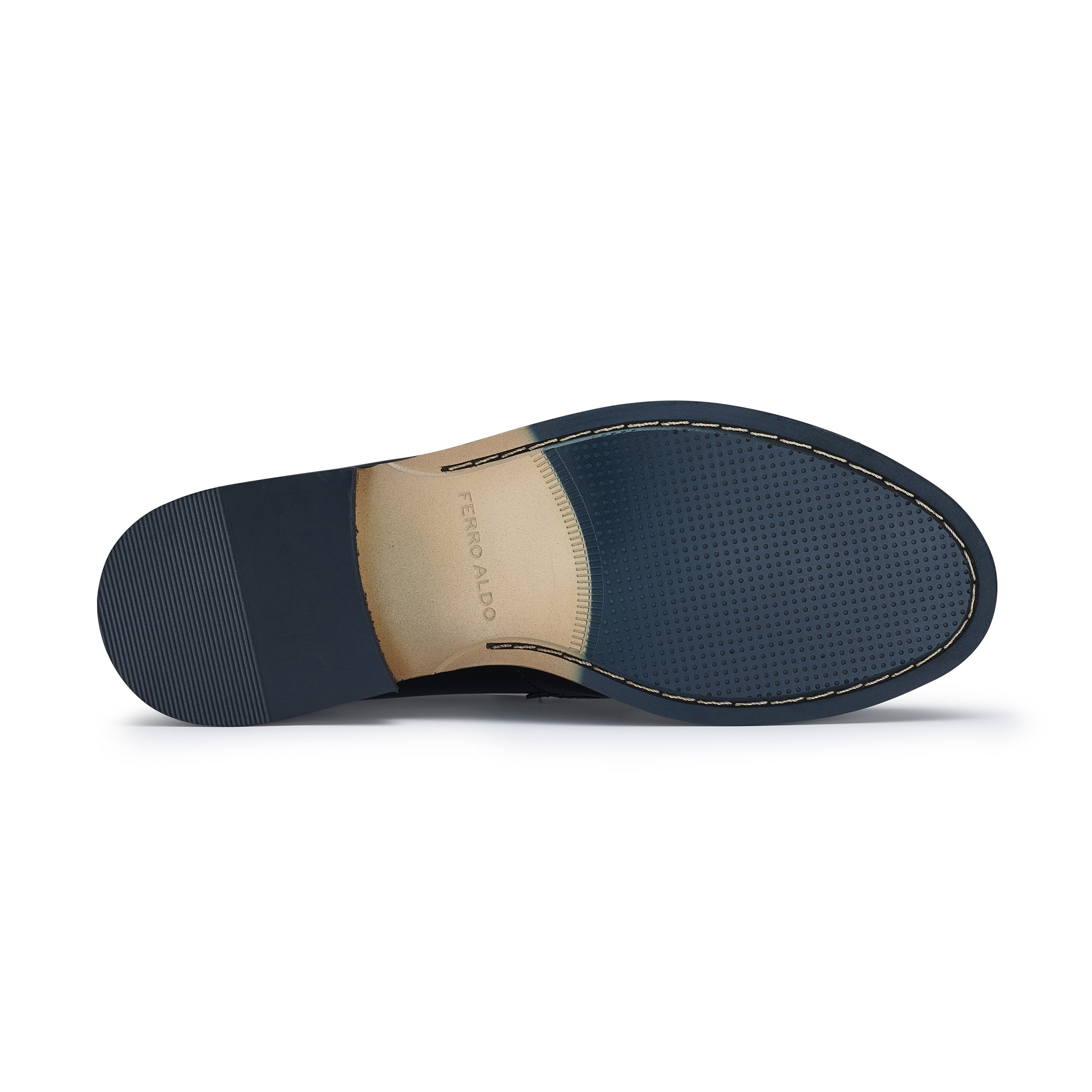 Men's Glossy Horsebit Loafer | Dax by Ferro Aldo | Conal Footwear | Bottom Sole Angle View