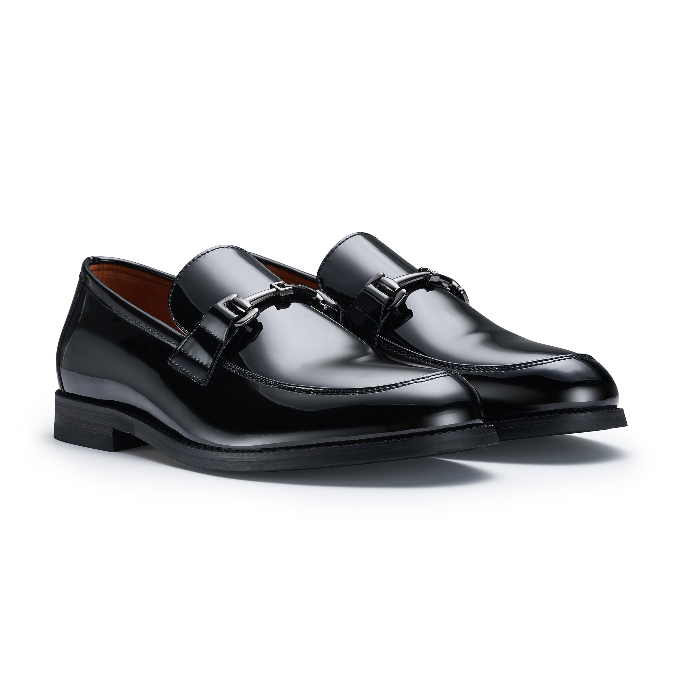 Men's Glossy Horsebit Loafer | Dax by Ferro Aldo | Conal Footwear | Paired Angle View