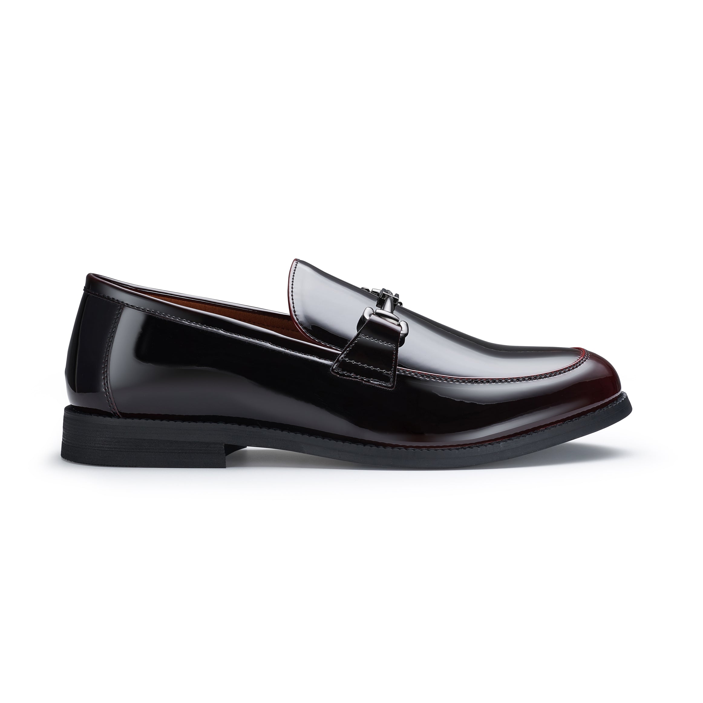 Men's Glossy Horsebit Loafer | Dax by Ferro Aldo | Conal Footwear | Outer Side Angle View