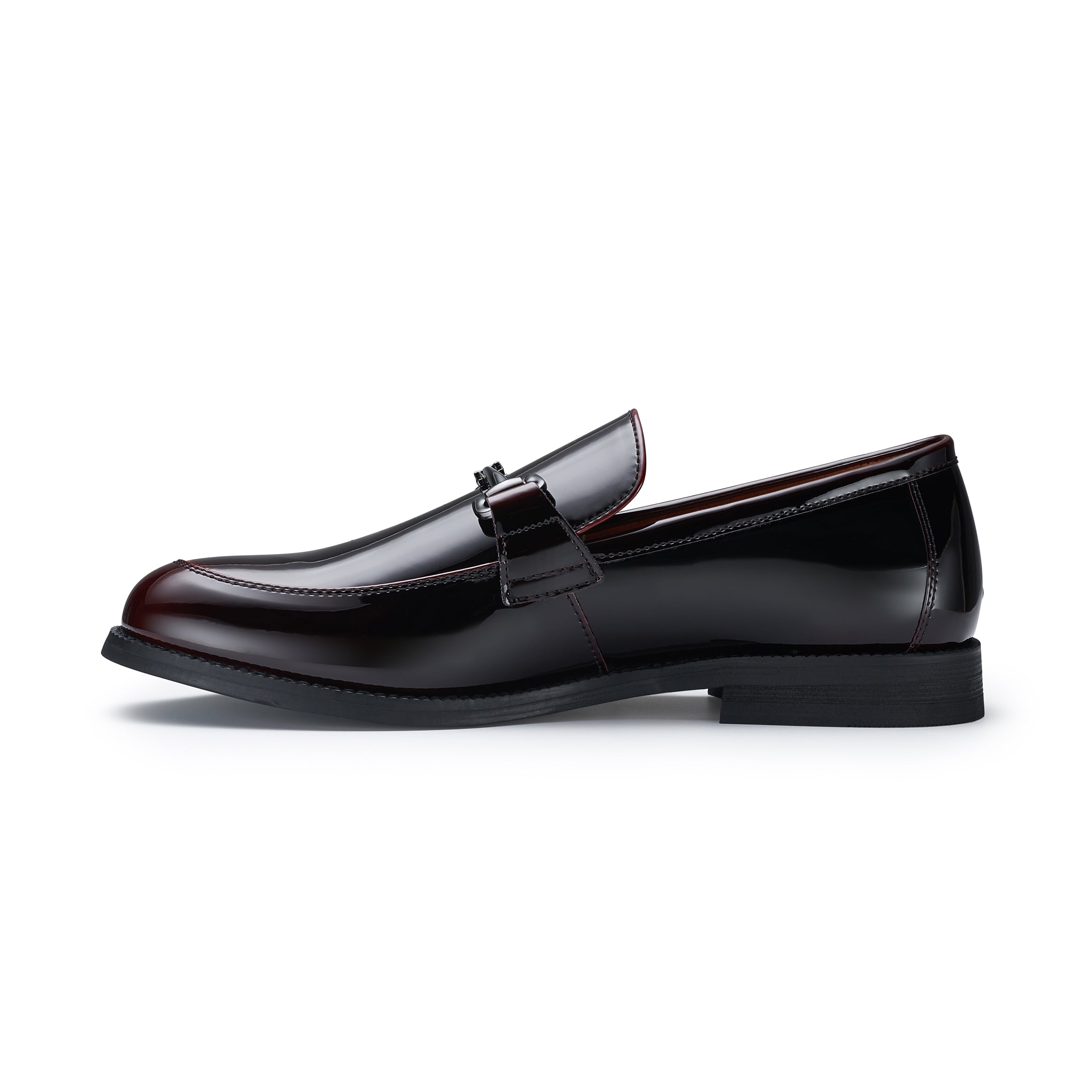 Men's Glossy Horsebit Loafer | Dax by Ferro Aldo | Conal Footwear | Inner Side Angle View
