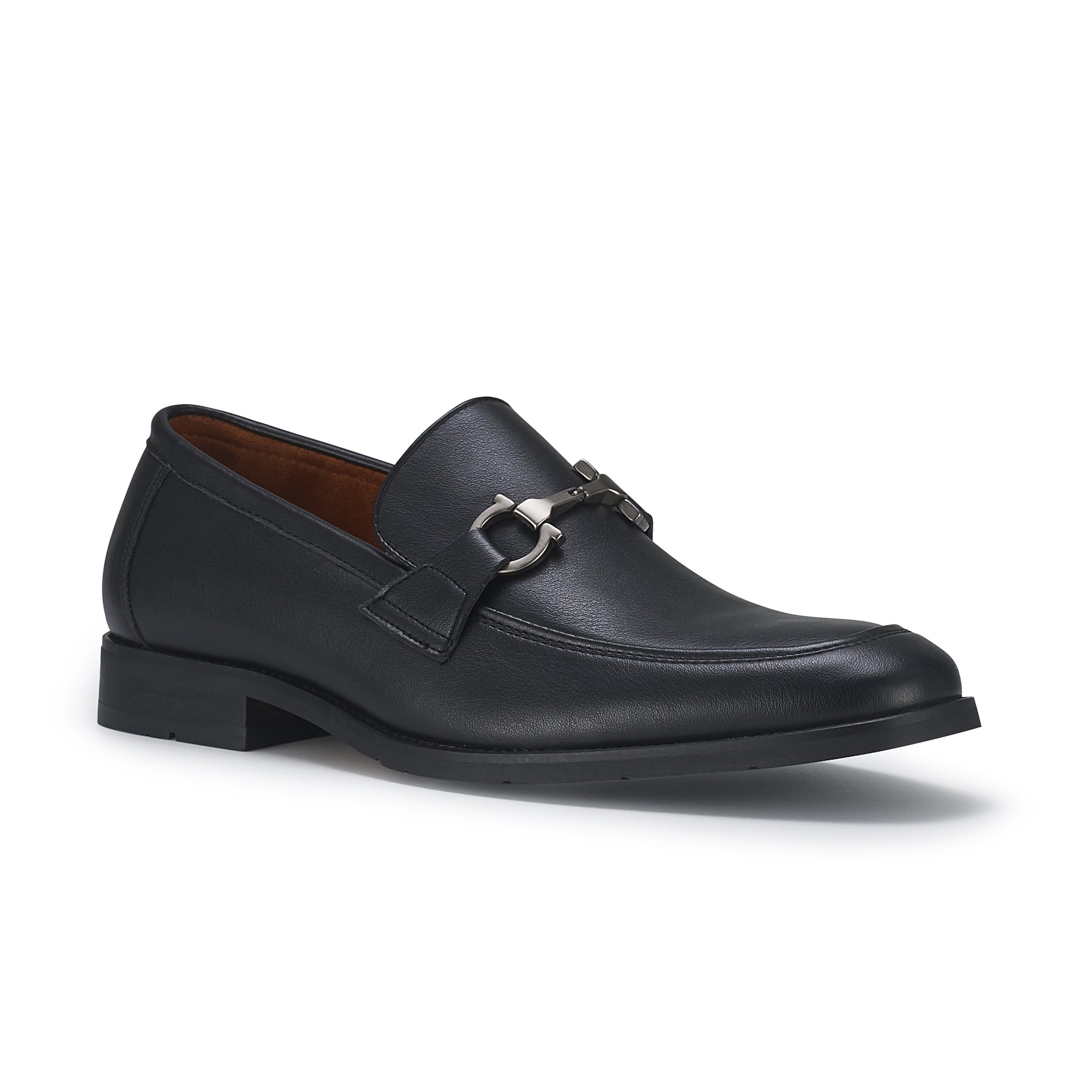 Ferro Aldo Mens Daxon Mfa19708 Moc-Toe Leather Penny Loafers with decorative Buckle, in Black, Size 13 Ferro Aldo Mens Daxon Mfa19708 Moc-Toe Leather Penny Loafers with decorative Buckle, in Black, Size 13