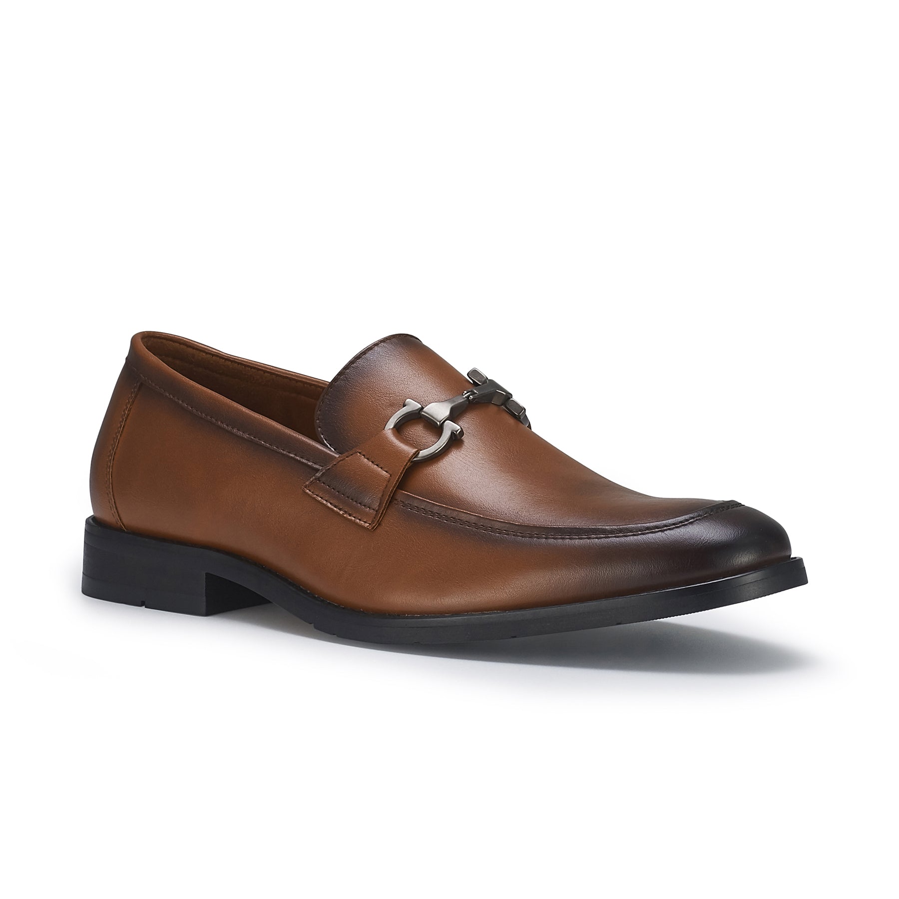 Ferro Aldo Mens Daxon MFA19708 Moc-Toe Leather Penny Loafers with decorative Buckle, in Cognac Brown, Size 10.5 Ferro Aldo Mens Daxon MFA19708 Moc-Toe Leather Penny Loafers with decorative Buckle, in Cognac Brown, Size 10.5