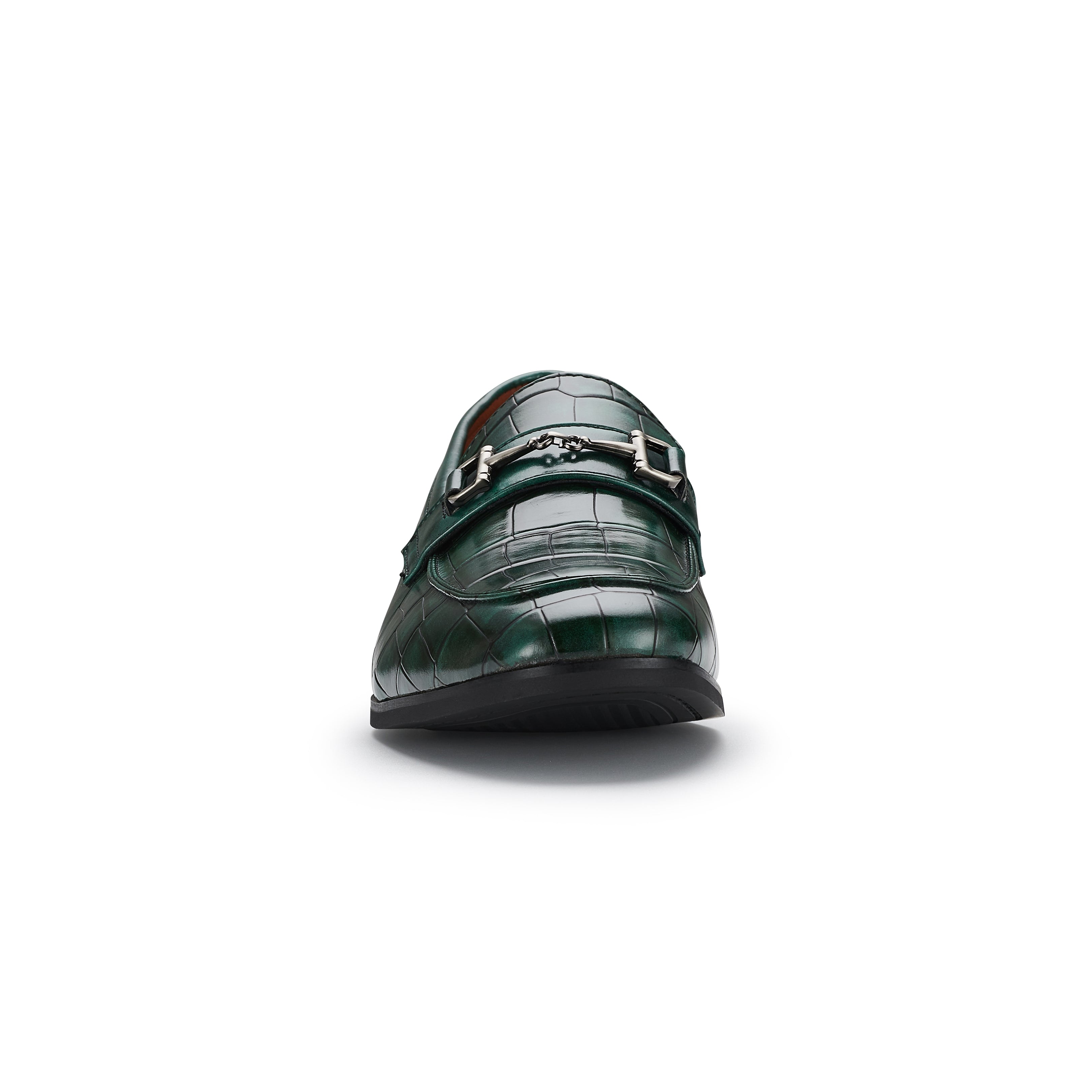 Men's Alligator-Embossed Loafers | Declan by Ferro Aldo | Conal Footwear | Front Angle View