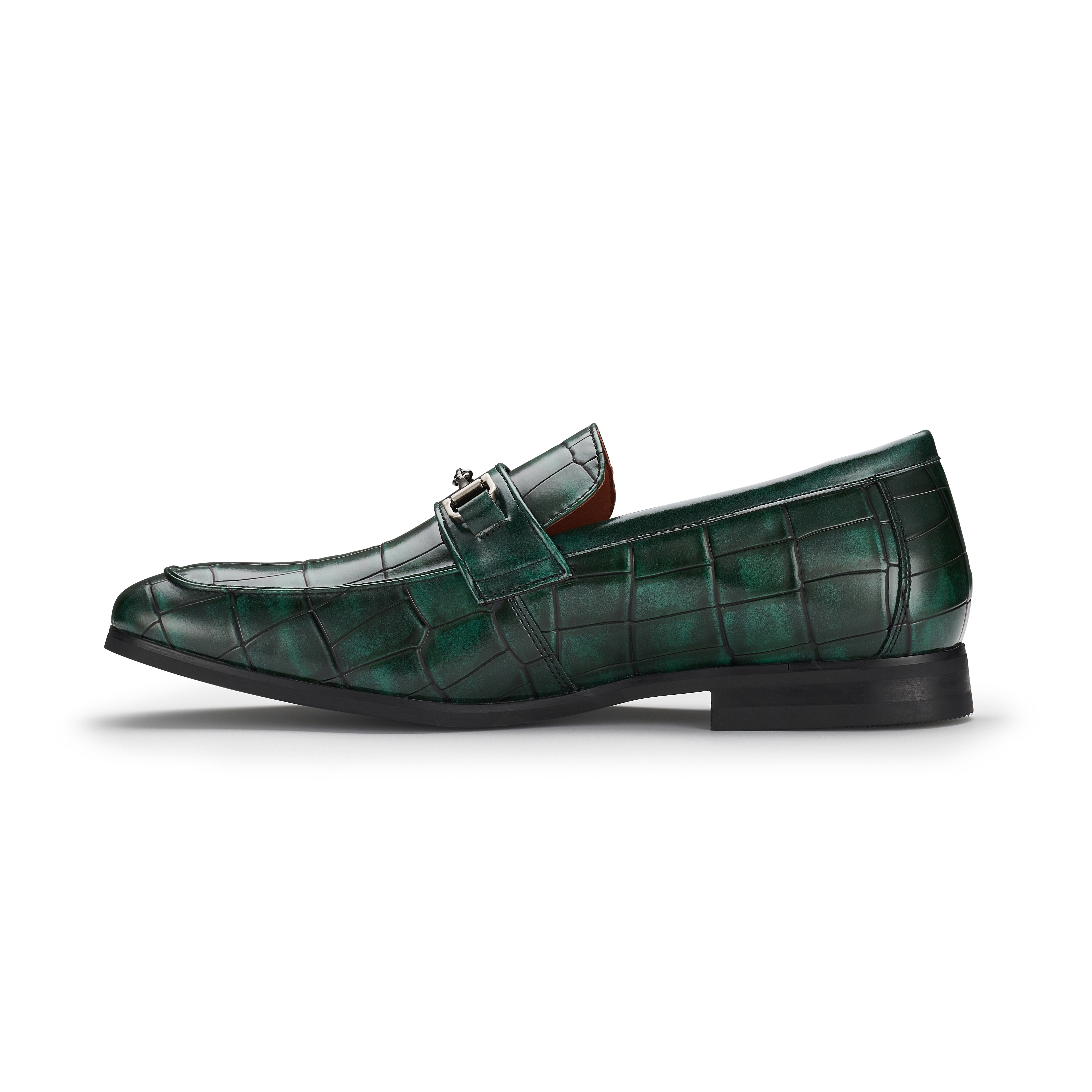 Men's Alligator-Embossed Loafers | Declan by Ferro Aldo | Conal Footwear | Inner Side Angle View