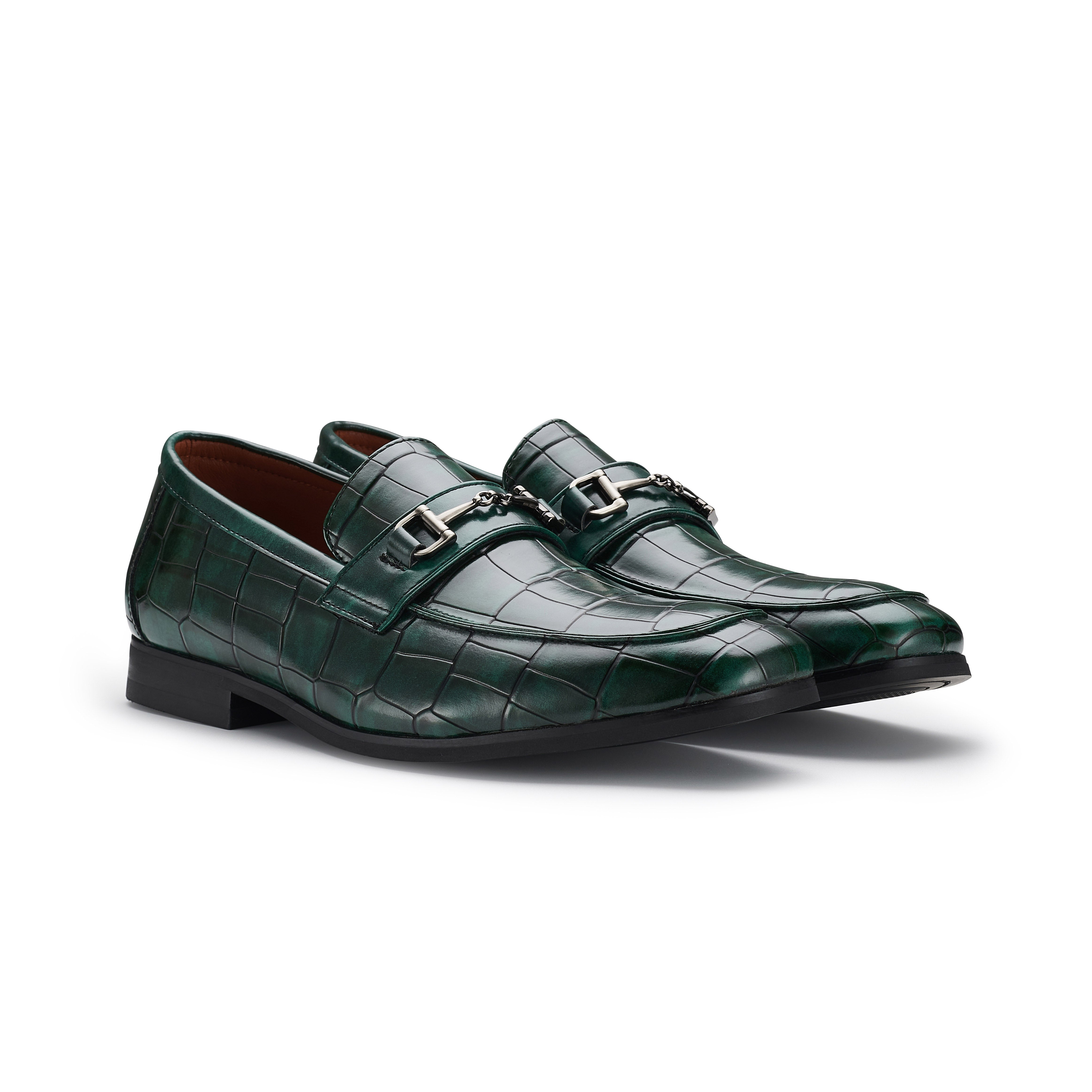 Men's Alligator-Embossed Loafers | Declan by Ferro Aldo | Conal Footwear | Paired Angle View