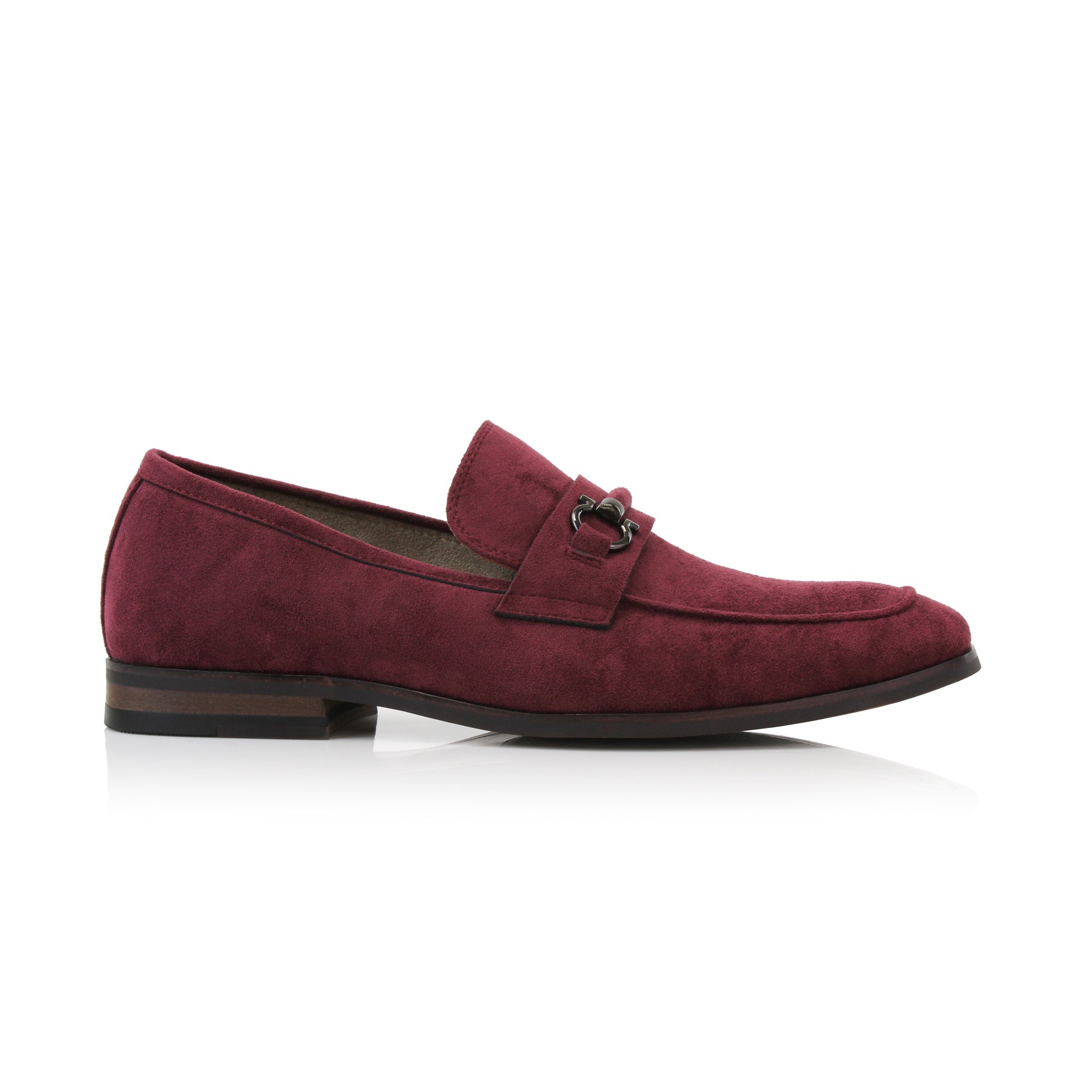 Metal Buckle Suede Loafers | Demitri by Ferro Aldo | Conal Footwear | Outer Side Angle View