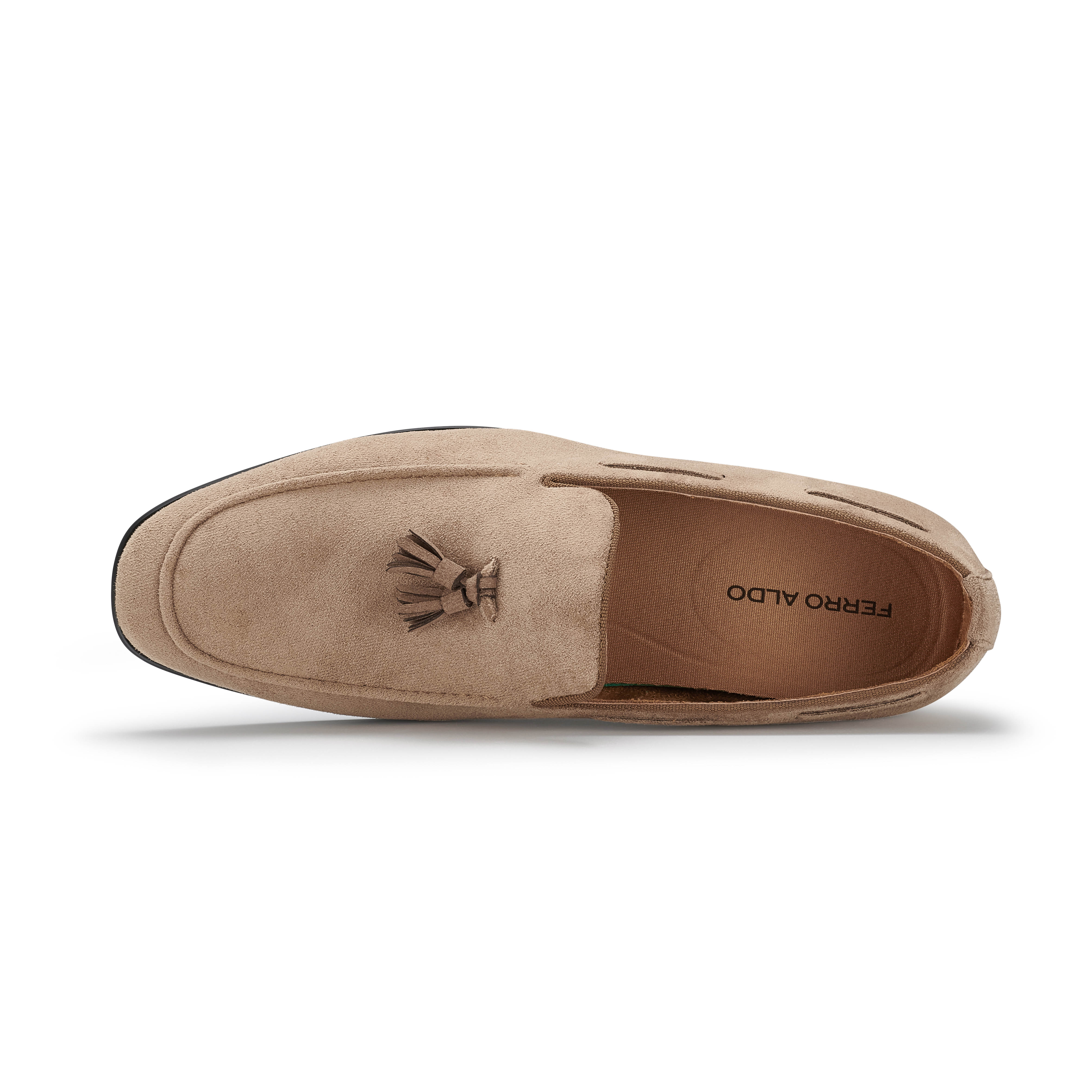 Men's Loafers with Tassels Accent | Denzel by Ferro Aldo | Conal Footwear | Top-Down Angle View