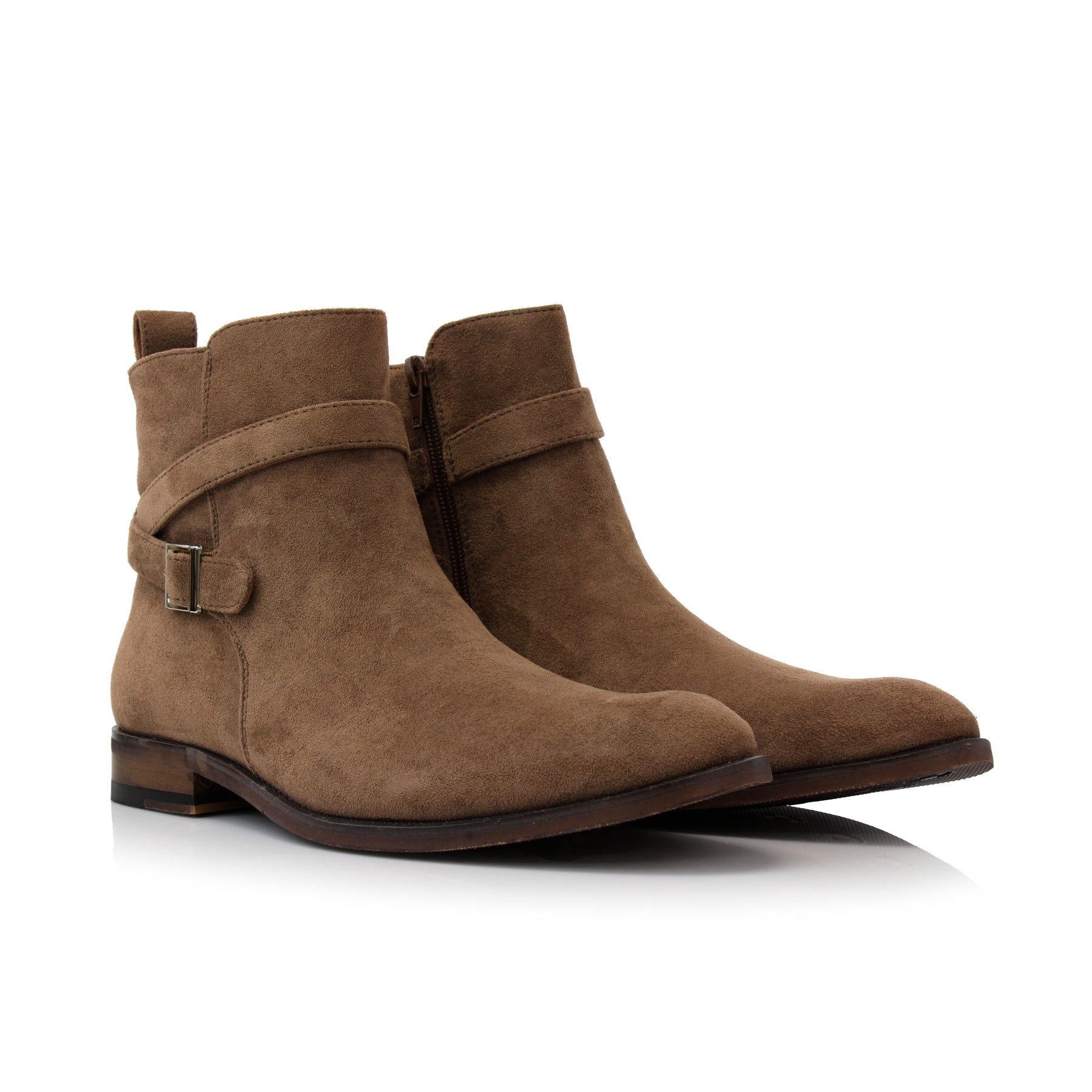 Strapped Suede Chelsea Boots | Derrick by Polar Fox | Conal Footwear | Paired Angle View
