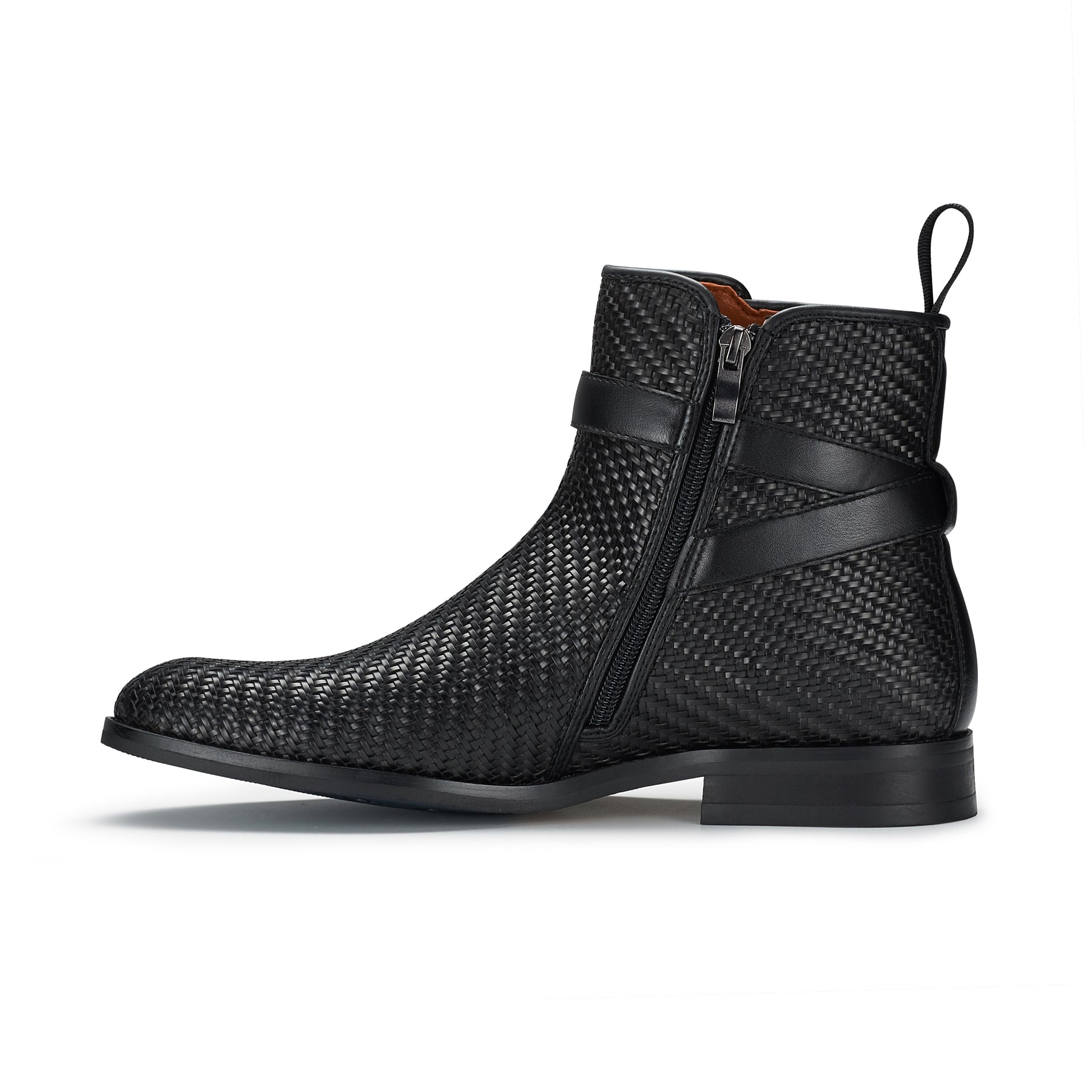 Strapped Woven Chelsea Boots | Derrick by Polar Fox | Conal Footwear | Inner Side Angle View