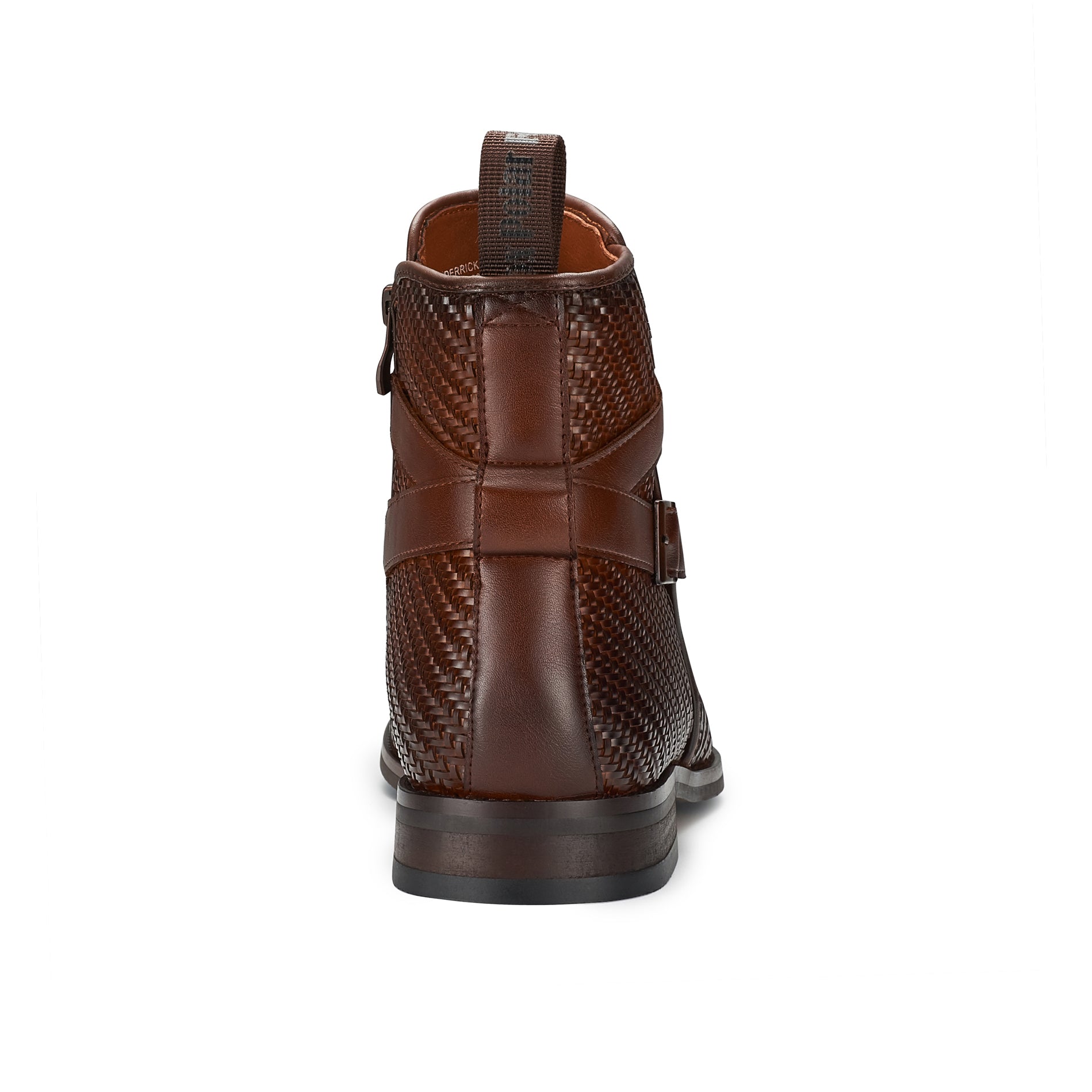 Strapped Woven Chelsea Boots | Derrick by Polar Fox | Conal Footwear | Back Angle View