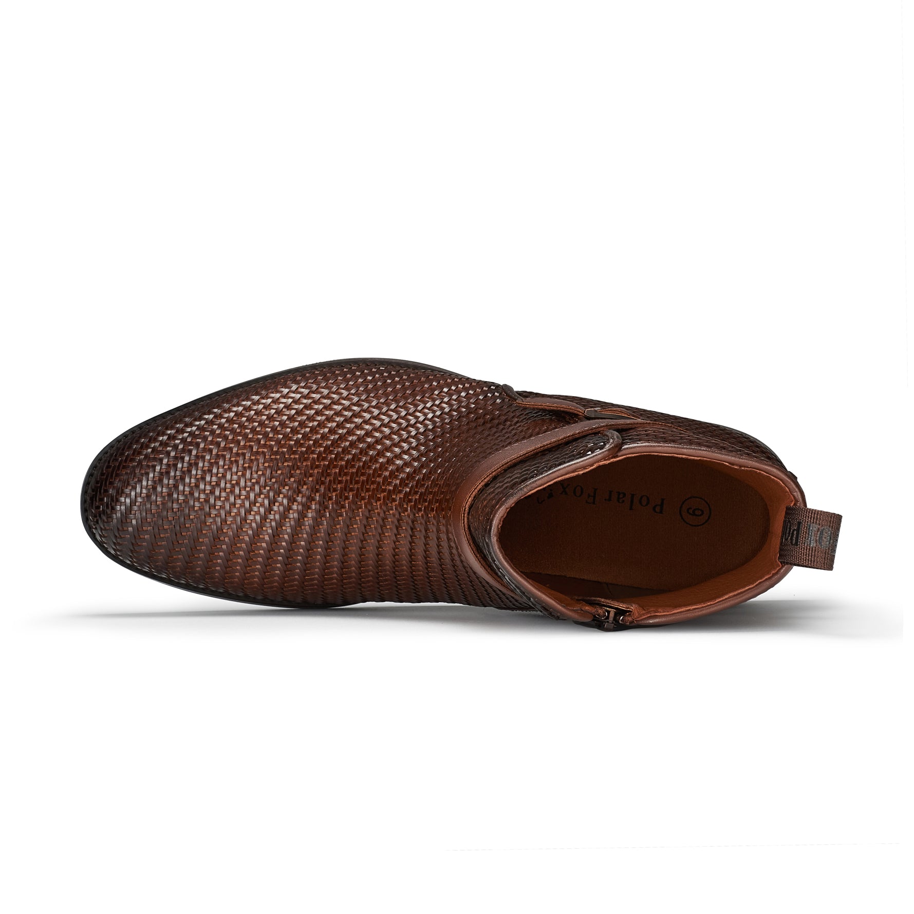 Strapped Woven Chelsea Boots | Derrick by Polar Fox | Conal Footwear | Top-Down Angle View